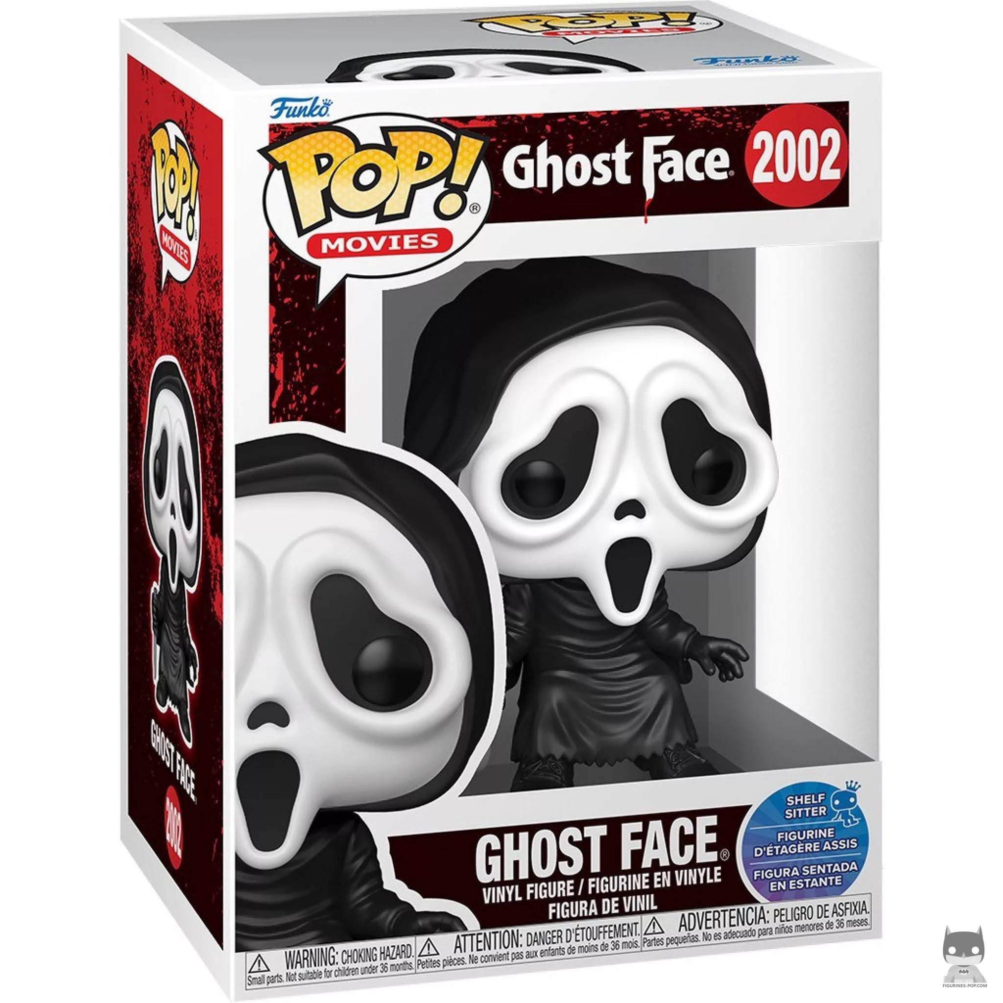 Figura Funko Pop! Ghost Face (Shelf Sitter) en su caja