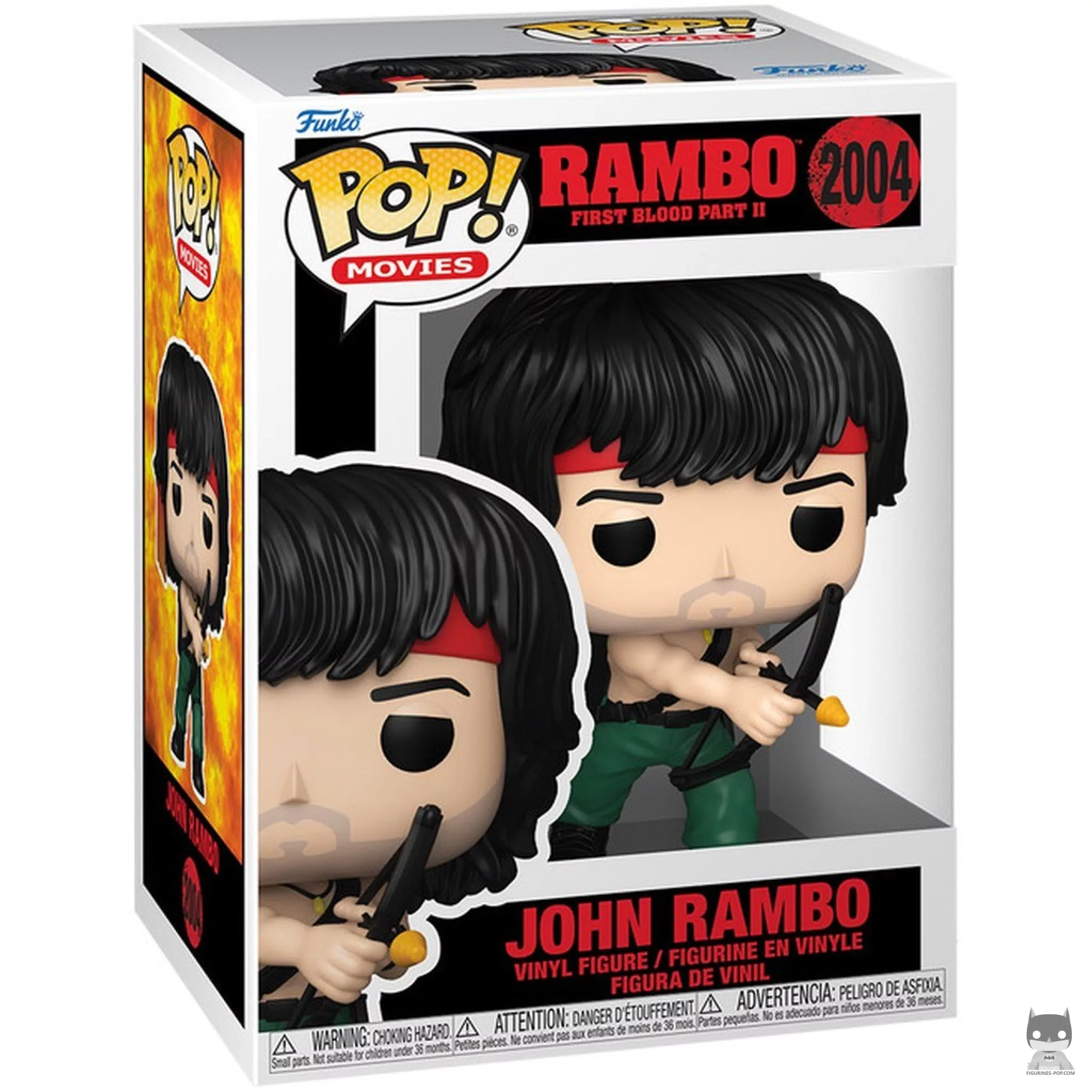 Figura Funko Pop! John Rambo con flecha explosiva en su caja