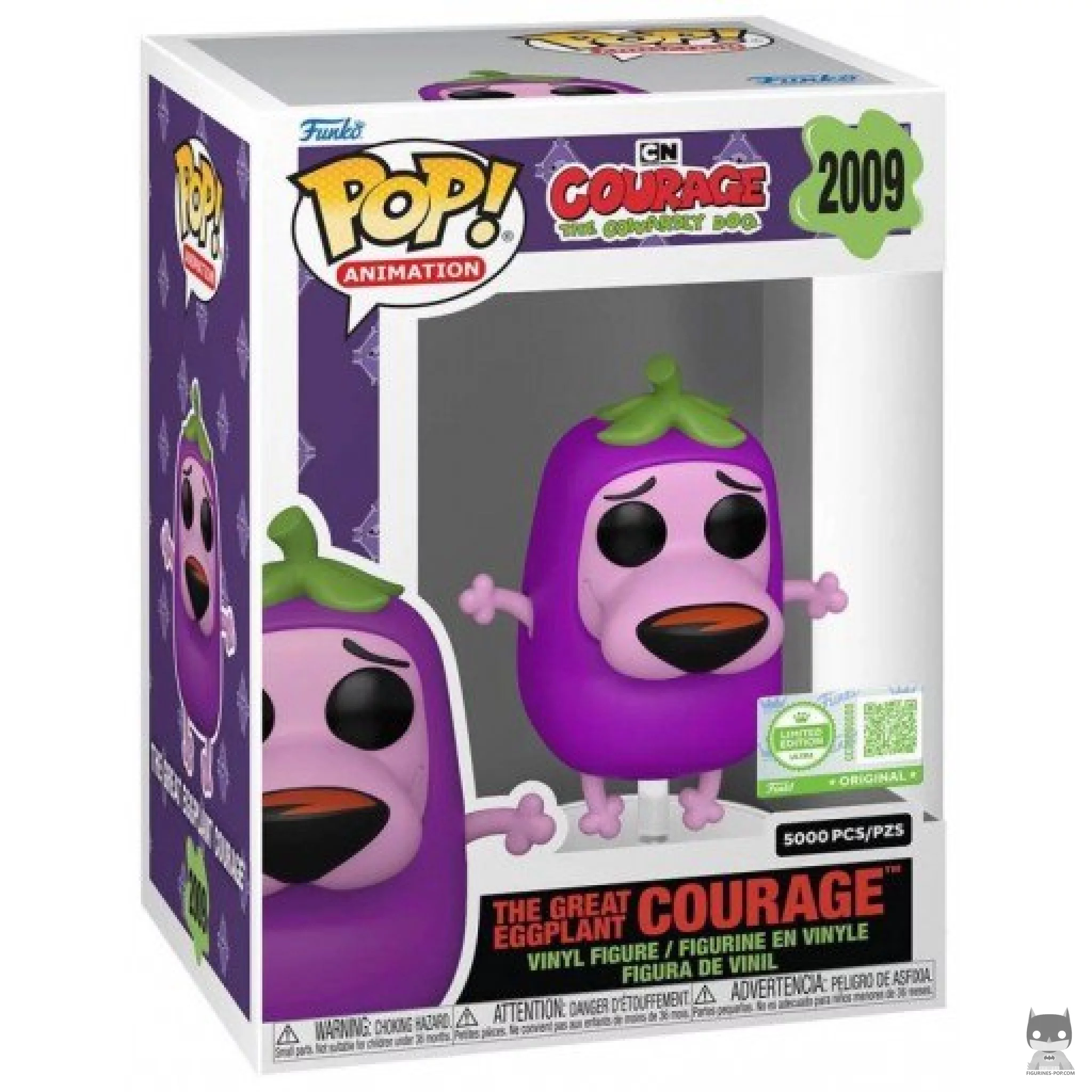Figura Funko Pop! Coraje, la gran berenjena en su caja