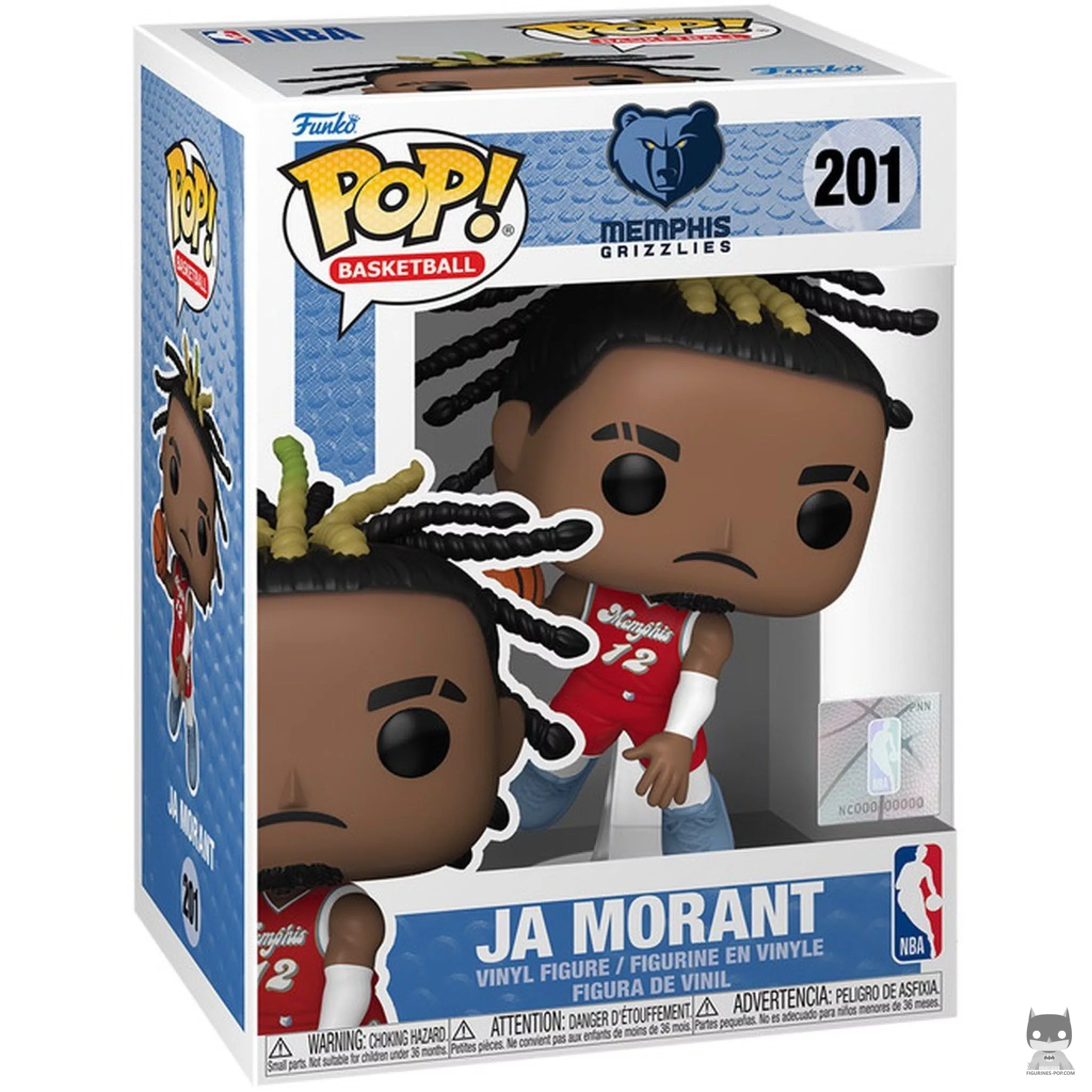 Figura Funko Pop! Ja Morant (Uniforme City Edition 2024) en su caja