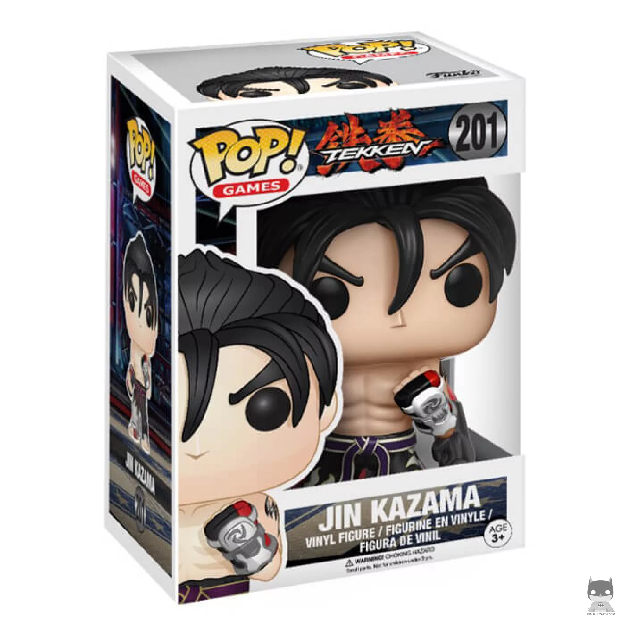 Figura Funko Pop! Jin Kazama (Blanco y negro) en su caja