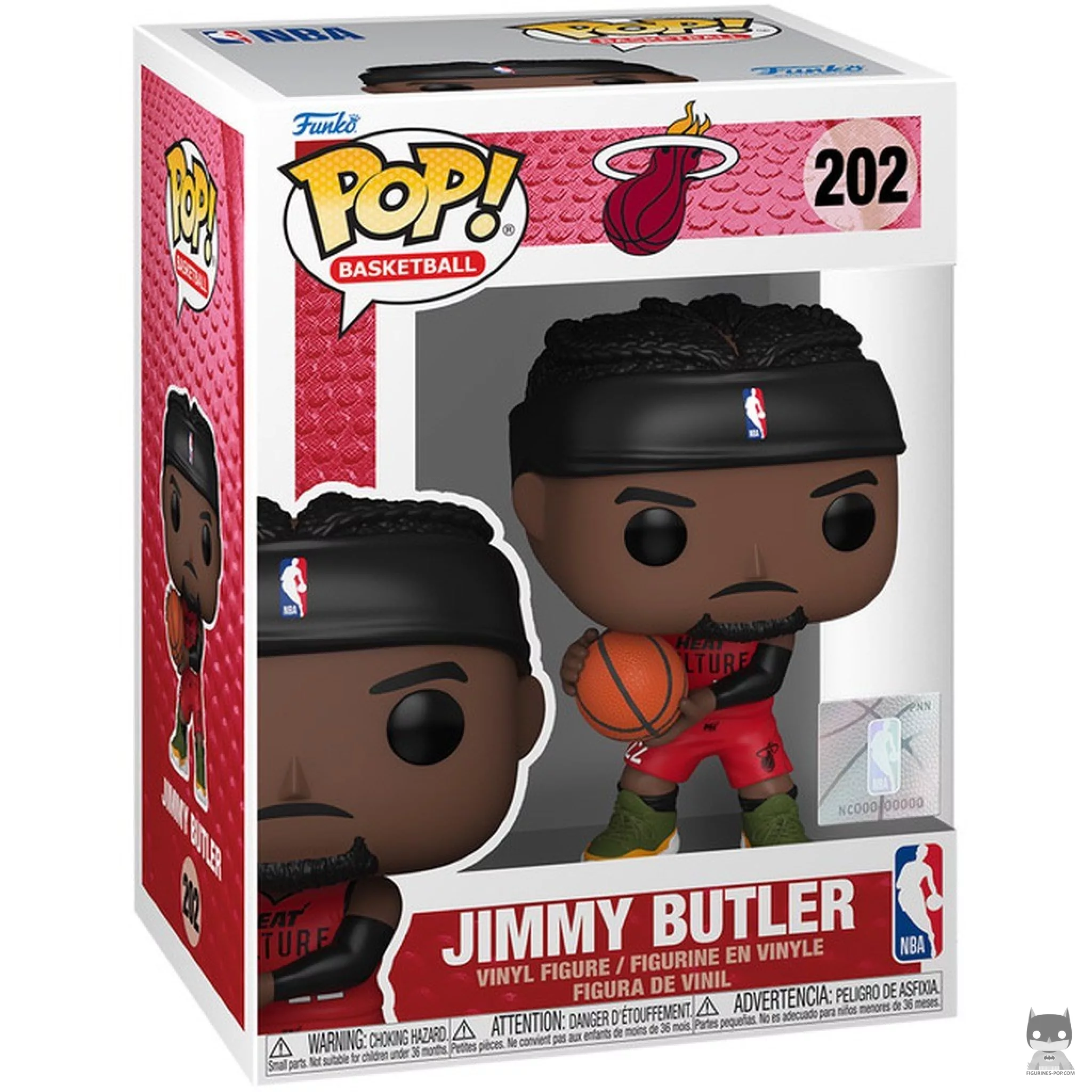 Figura Funko Pop! Jimmy Butler (Uniforme City Edition 2024) en su caja