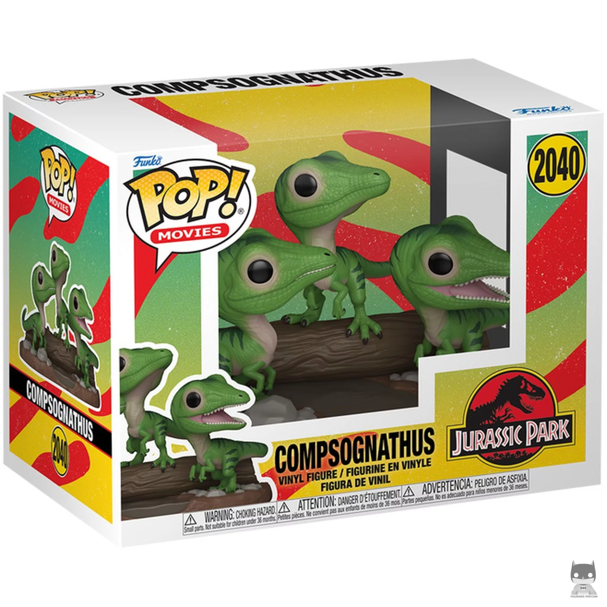 Figura Funko Pop! Compsognathus en su caja