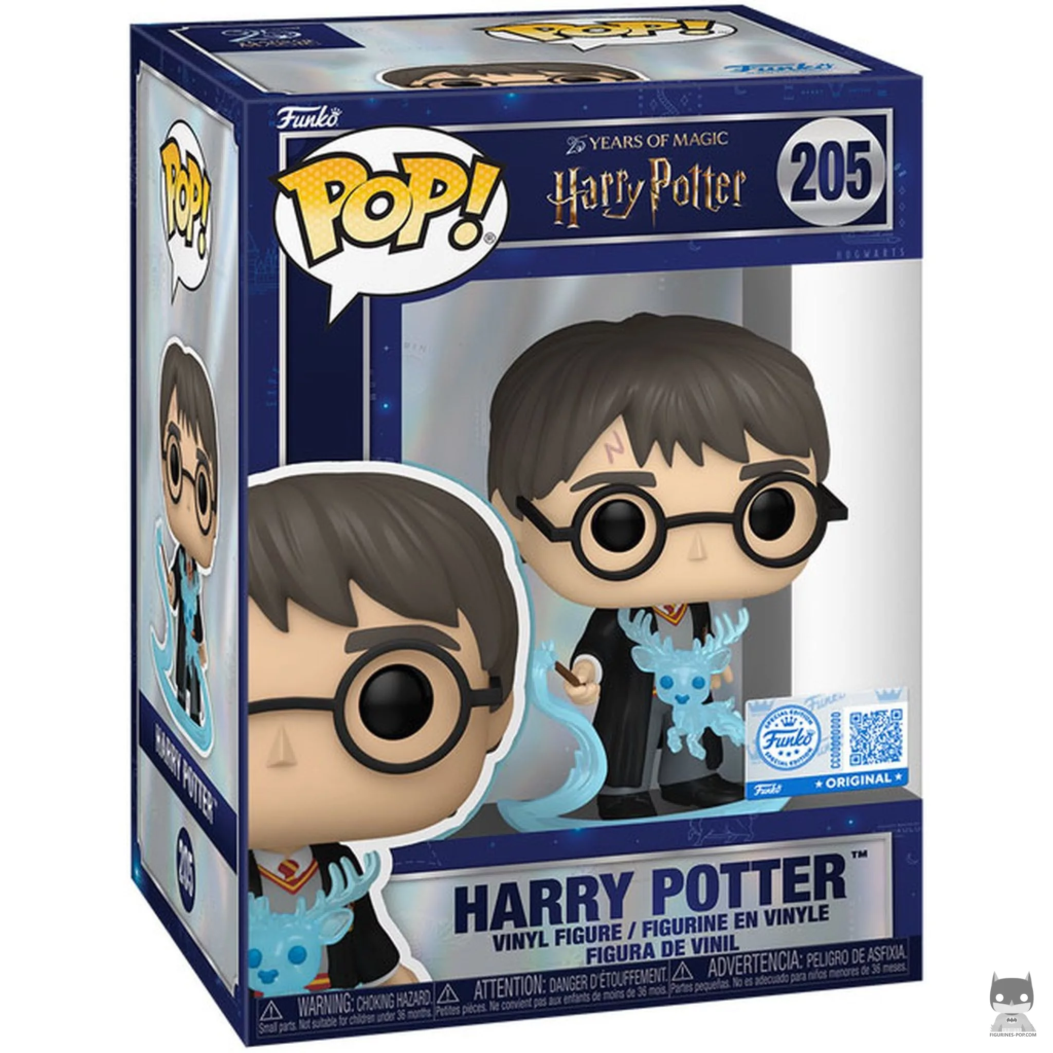 Figura Funko Pop! Harry Potter con su patronus (Ciervo) en su caja