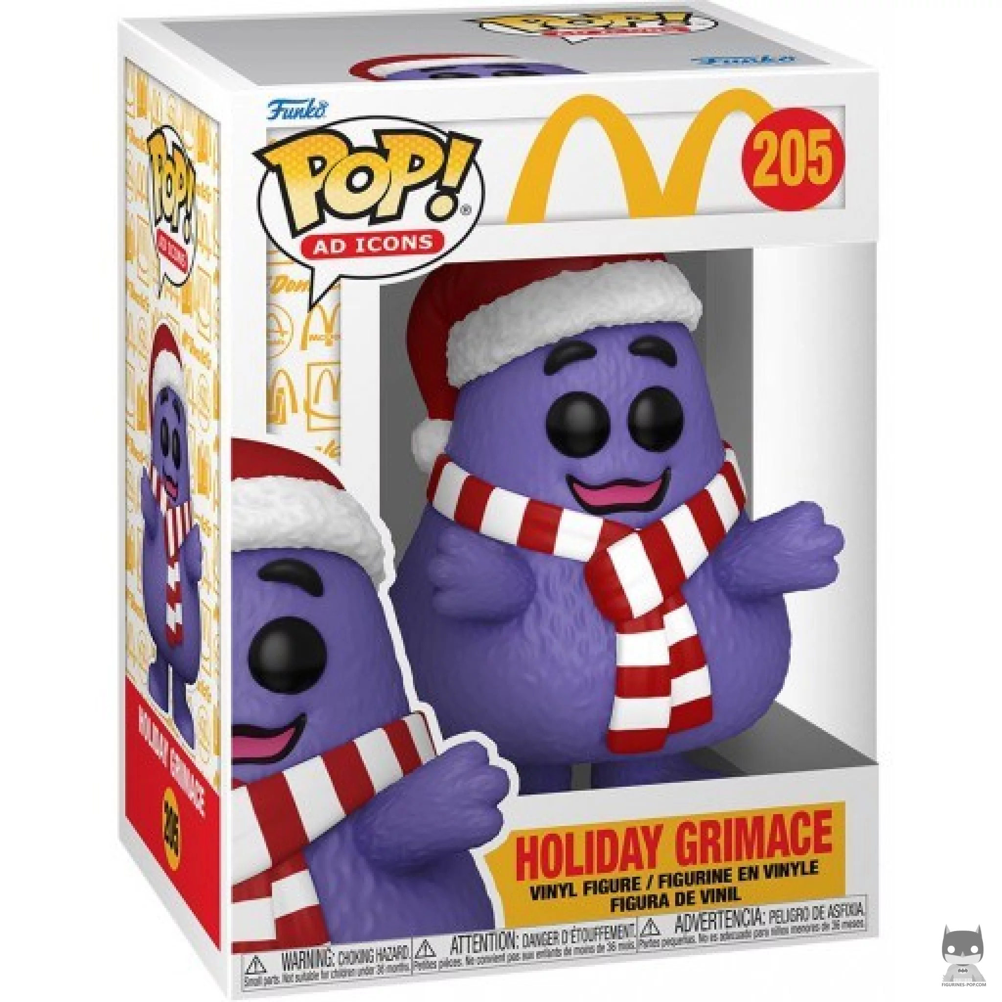 Figura Funko Pop! Grimace navideño en su caja