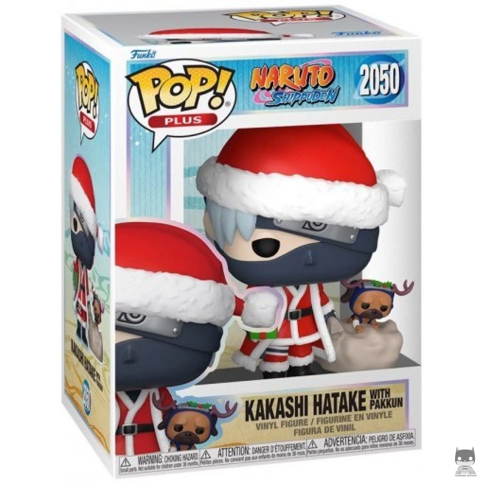 Figura Funko Pop! Kakashi Hatake con Pakkun (Navidad) en su caja
