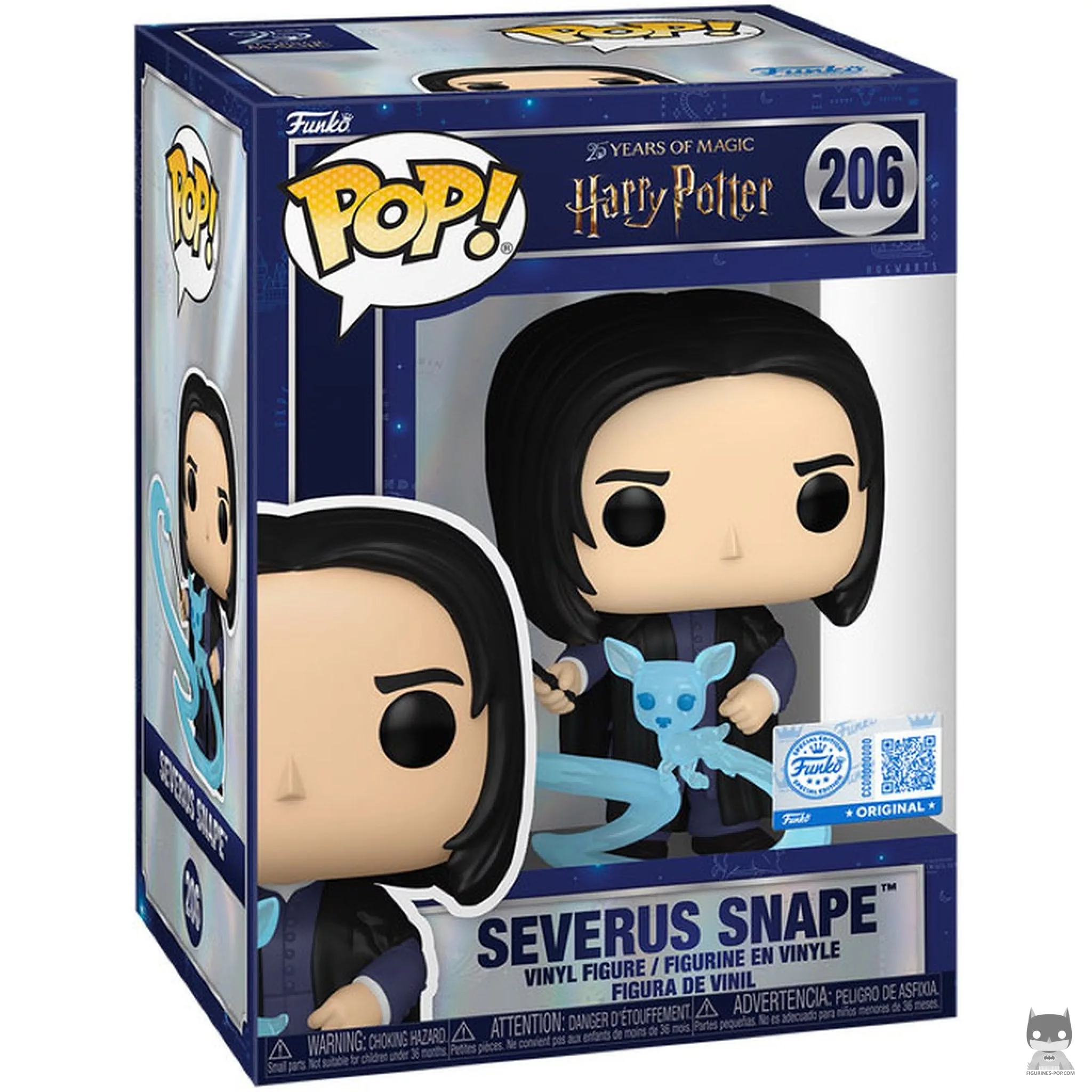 Figura Funko Pop! Severus Snape con su patronus (Cierva) en su caja
