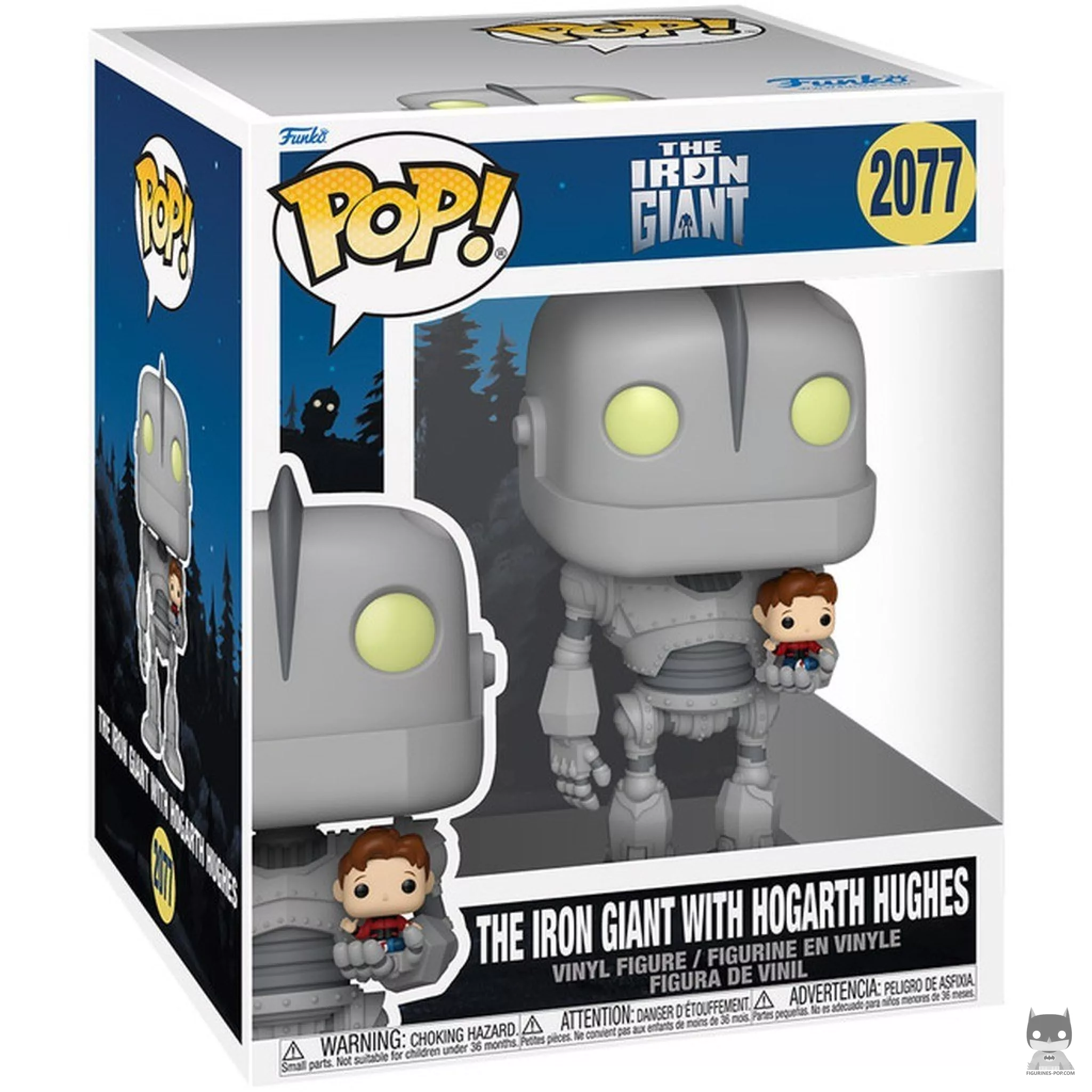 Figura Funko Pop! El gigante de hierro con Hogarth Hughes (Supersized) en su caja