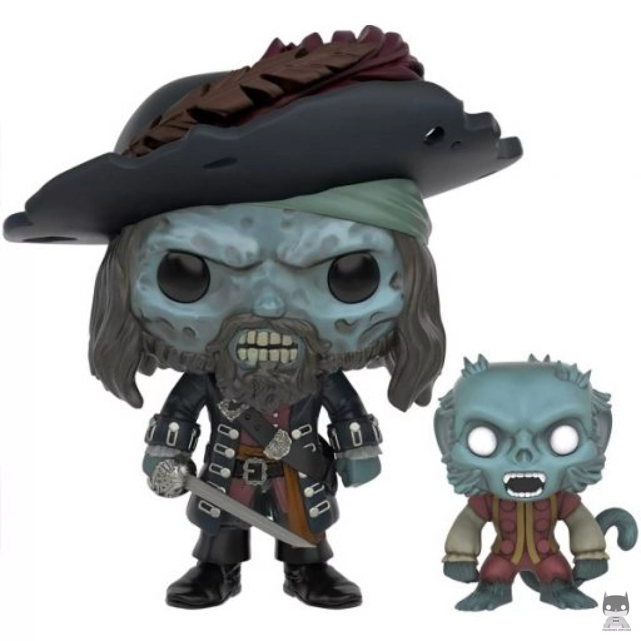 Figura Funko Pop! Barbossa maldito con mono (Piratas del Caribe)