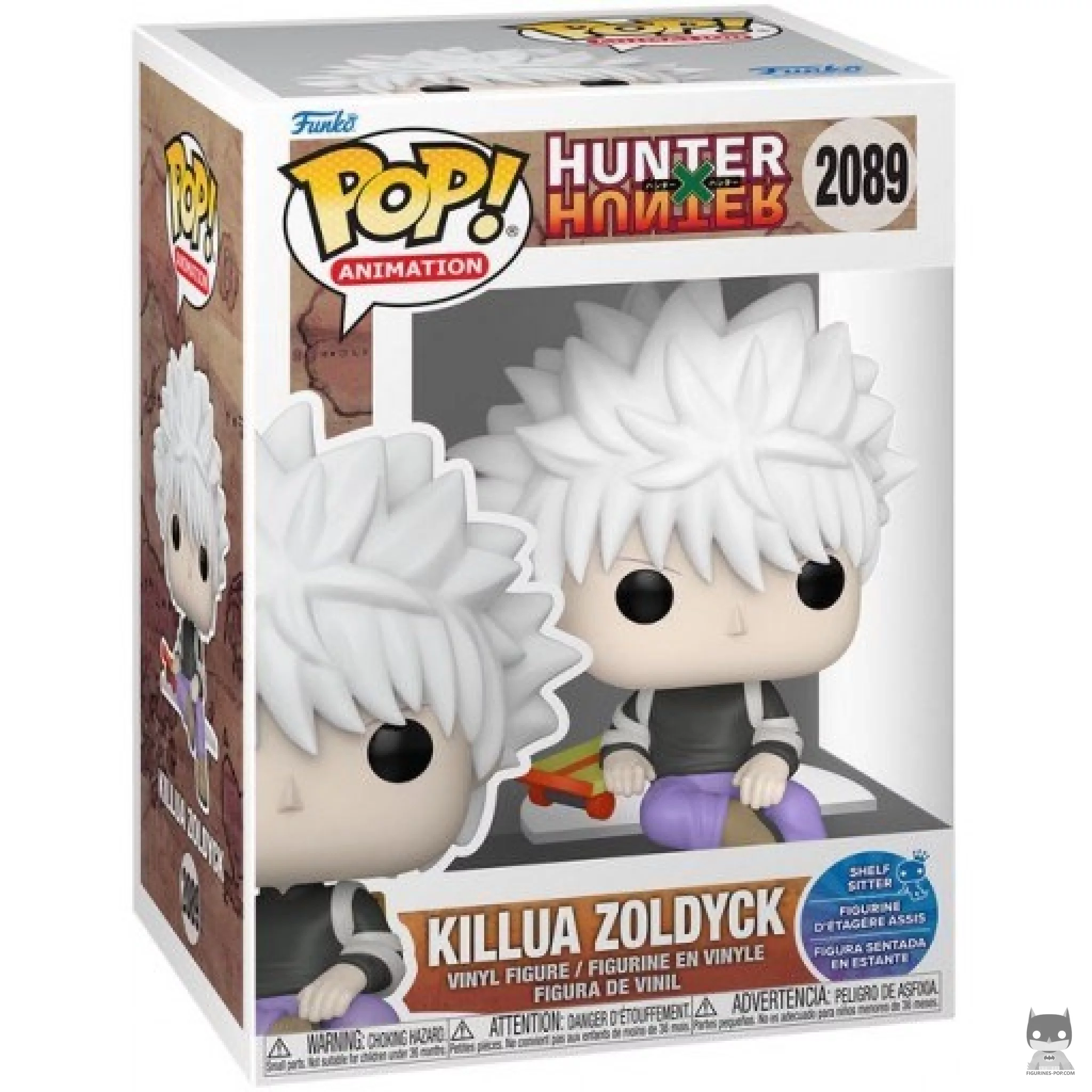 Figura Funko Pop! Killua Zoldyck (Shelf Sitter) en su caja