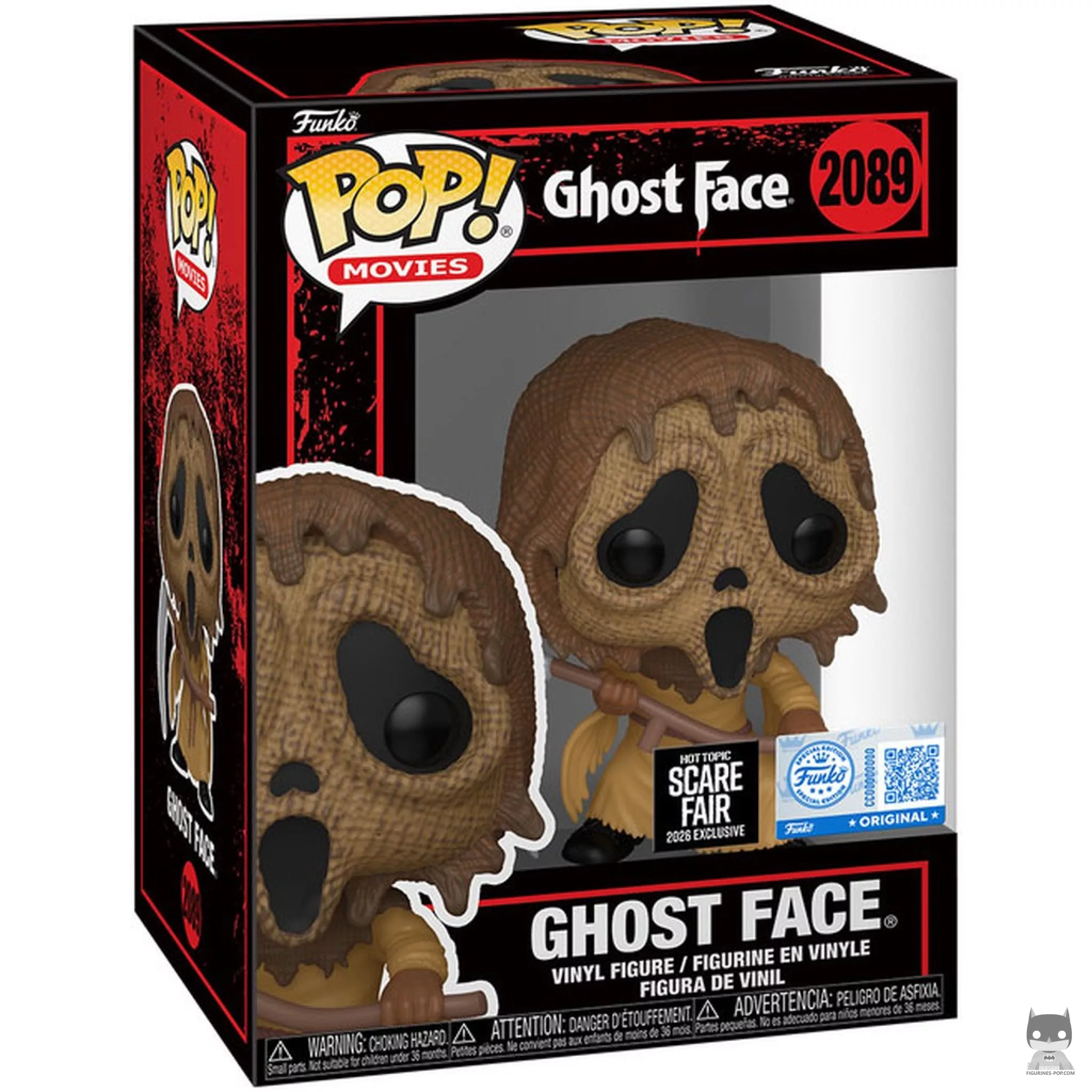 Figura Funko Pop! Ghost Face (Máscara de espantapájaros) en su caja