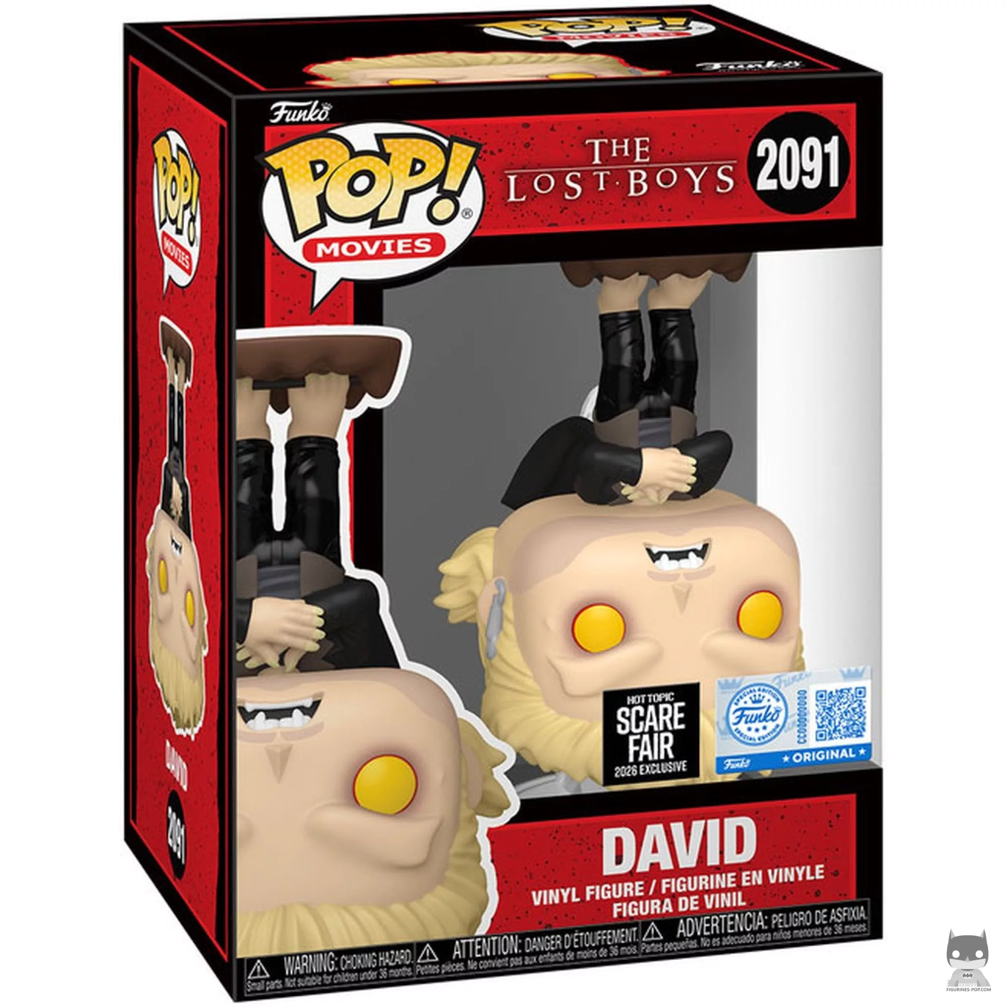 Figura Funko Pop! David (Colgado bocabajo) en su caja