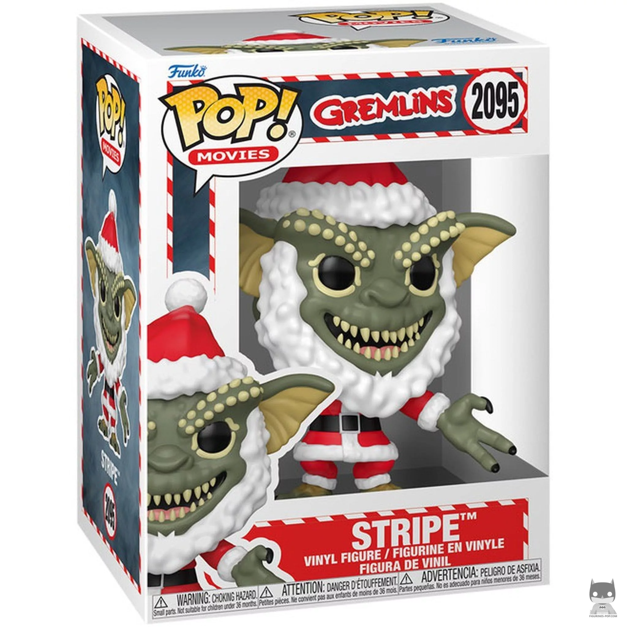 Figura Funko Pop! Stripe (Abrigo de Papá Noel) en su caja