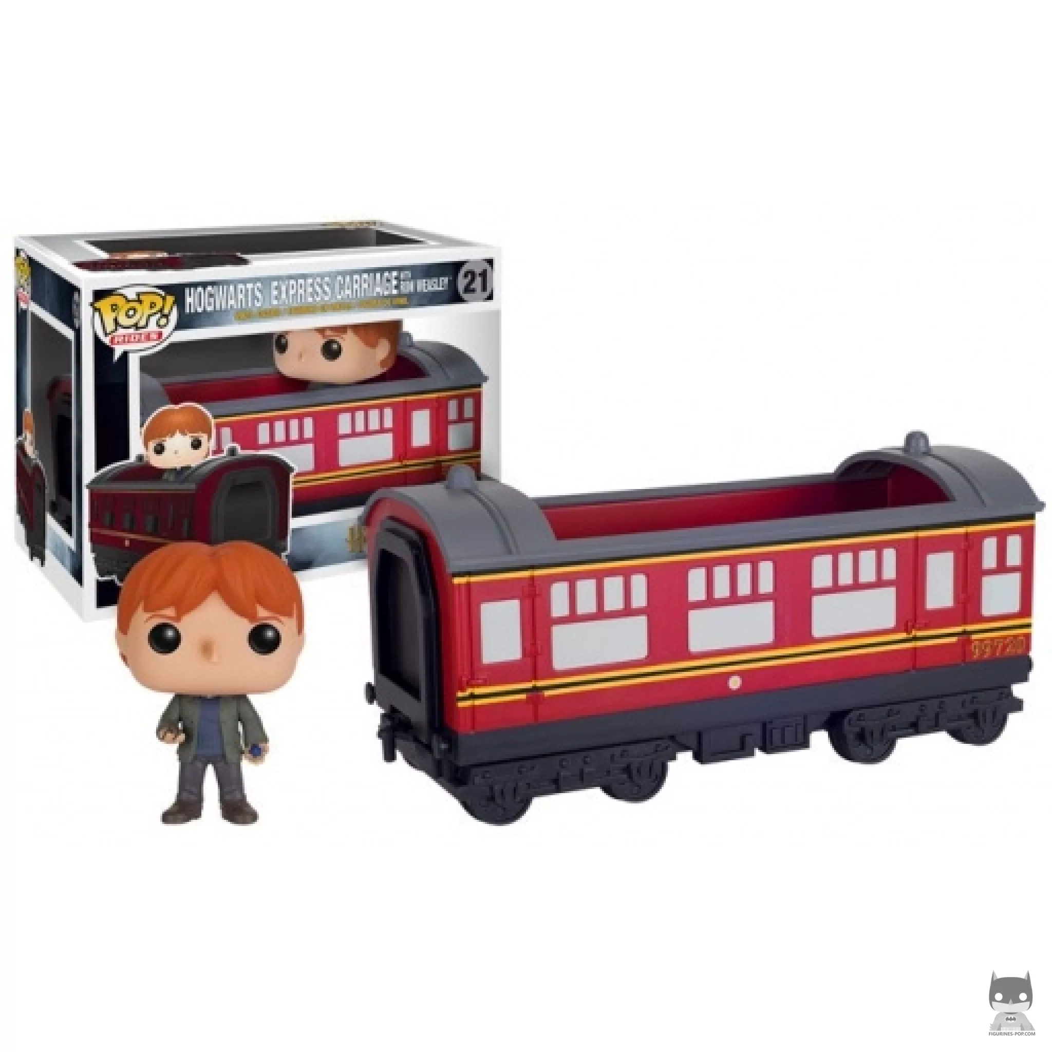 Figura Funko Pop! Ron Weasley con el Expreso de Hogwarts en su caja