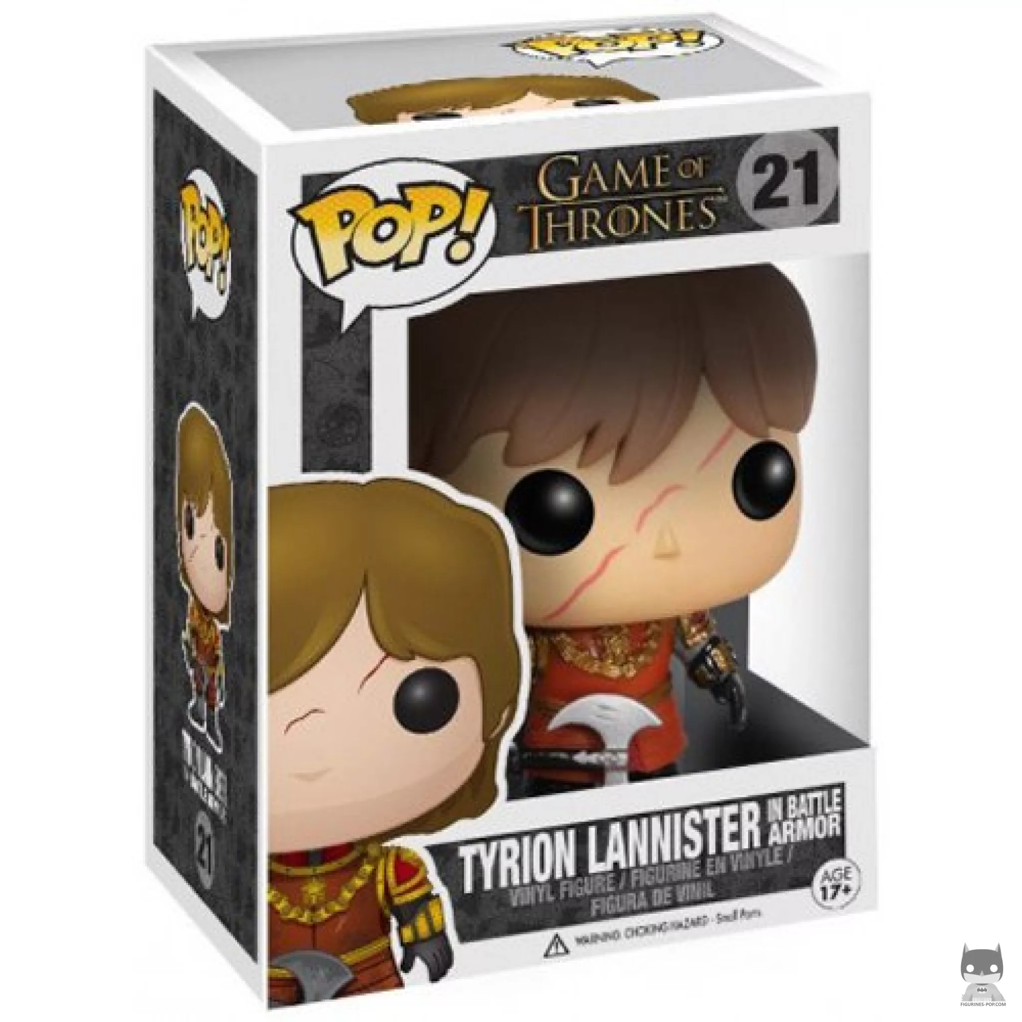 Figura Funko Pop! Tyrion Lannister (con armadura de batalla) en su caja