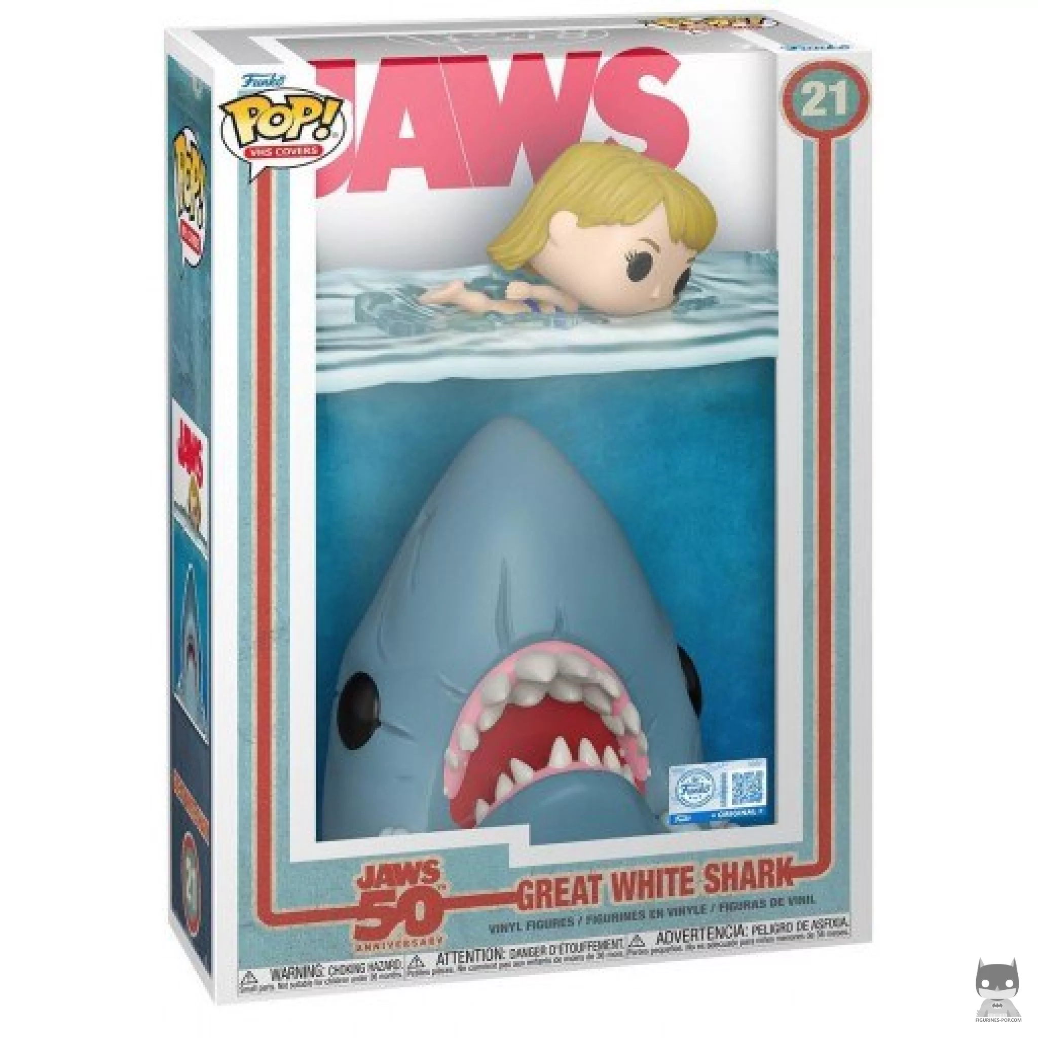 Figura Funko Pop! Gran tiburón blanco en su caja