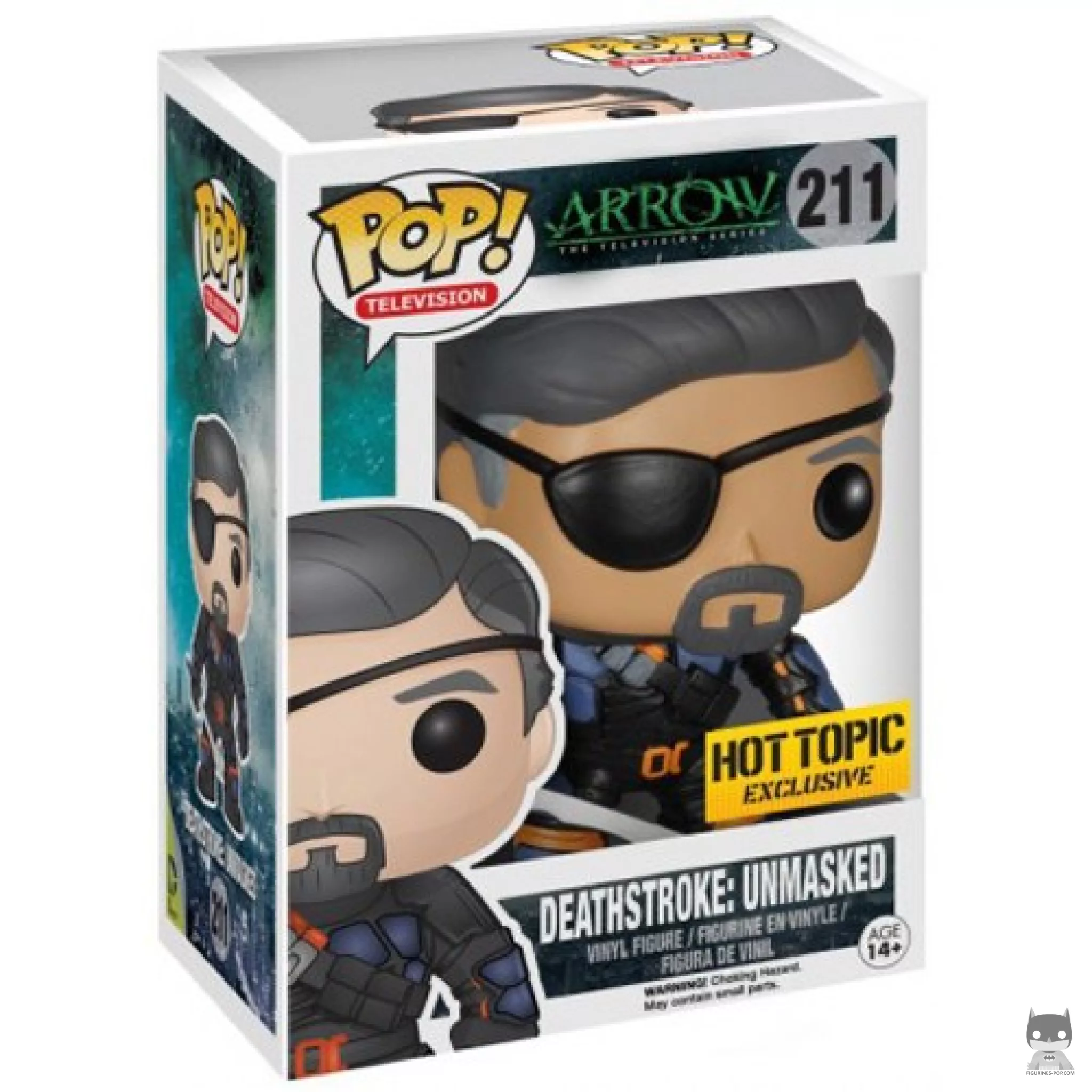 Figura Funko Pop! Deathstroke (Sin máscara) en su caja