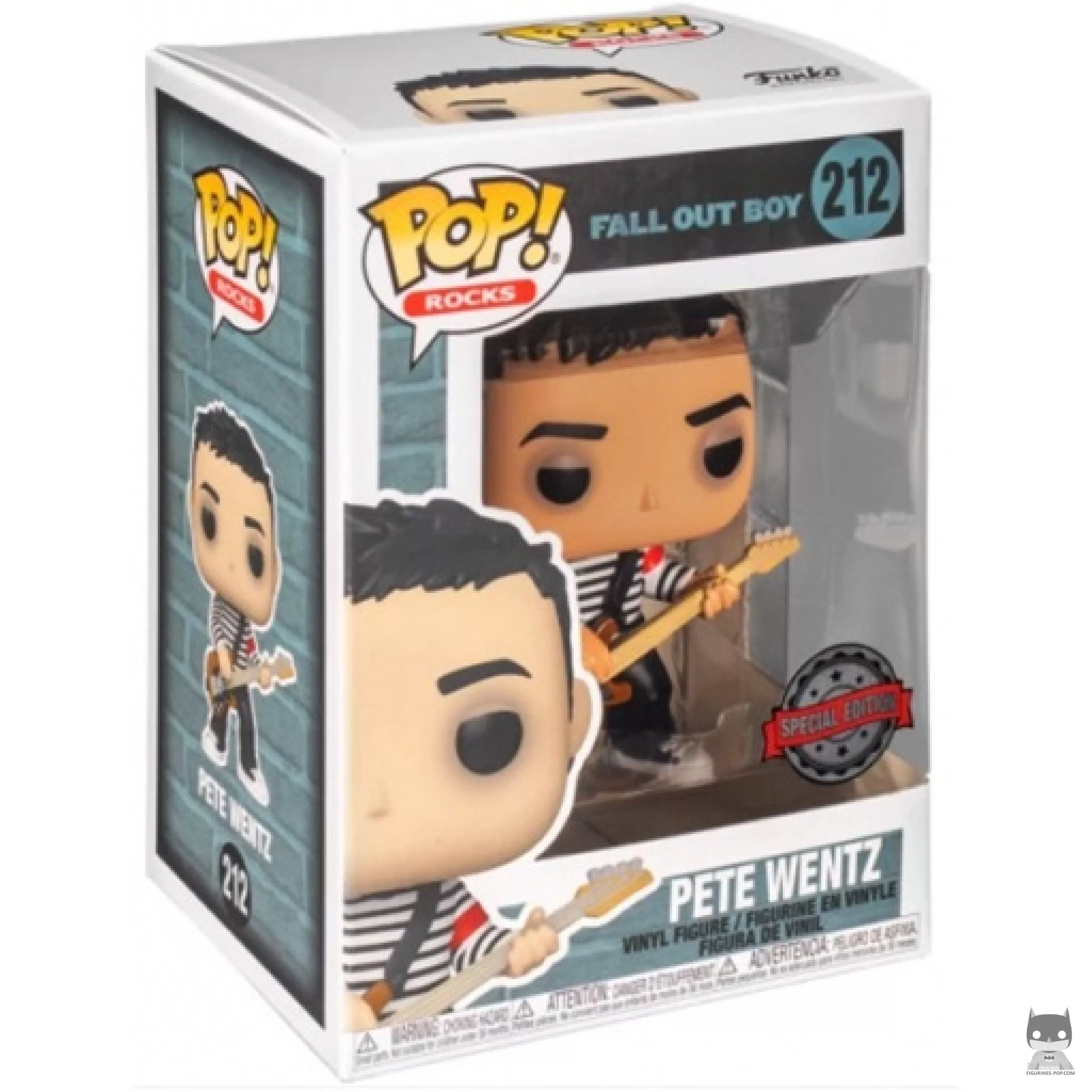 Figura Funko Pop! Pete Wentz (Camisa de rayas) en su caja