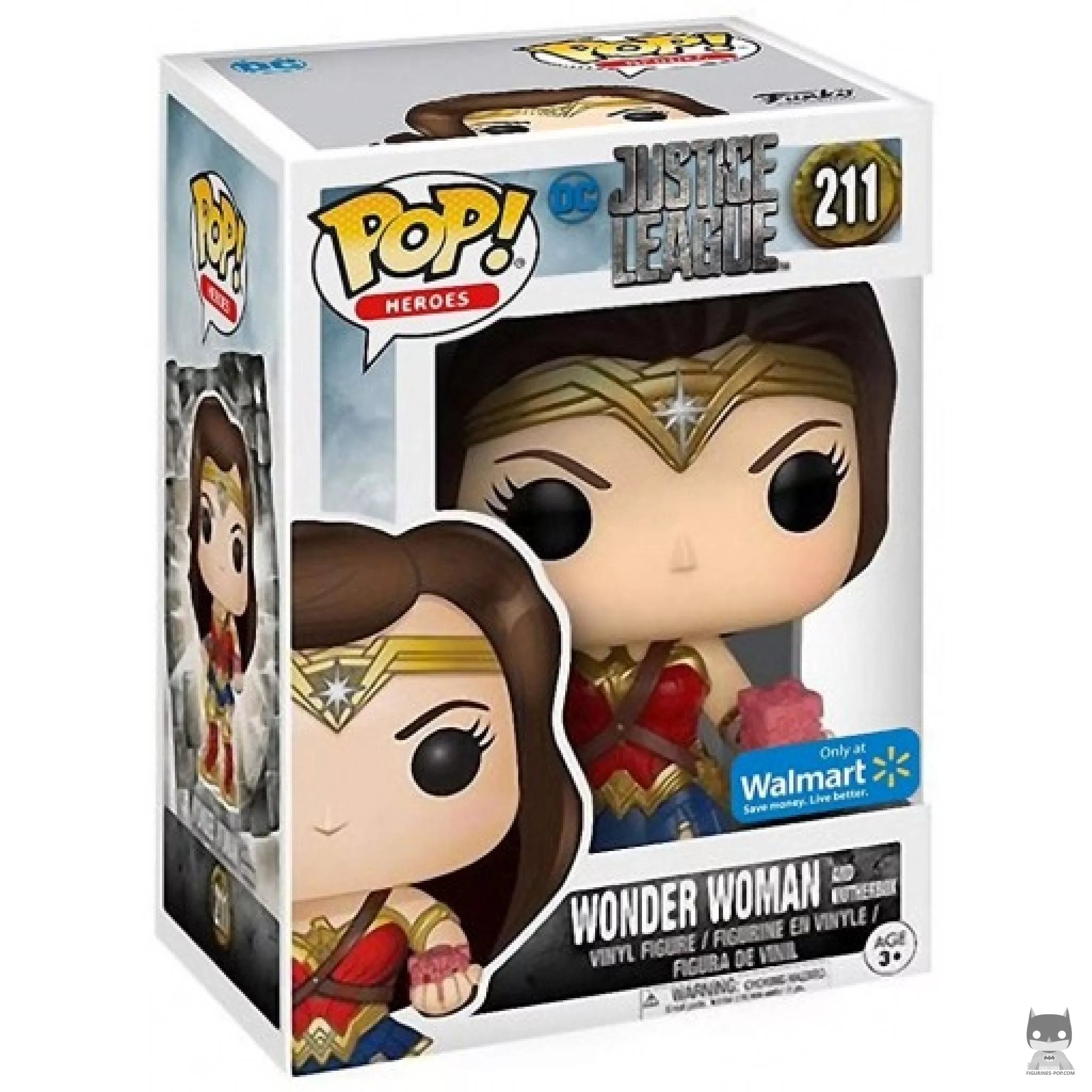 Figura Funko Pop! Wonder Woman con la Caja Madre en su caja