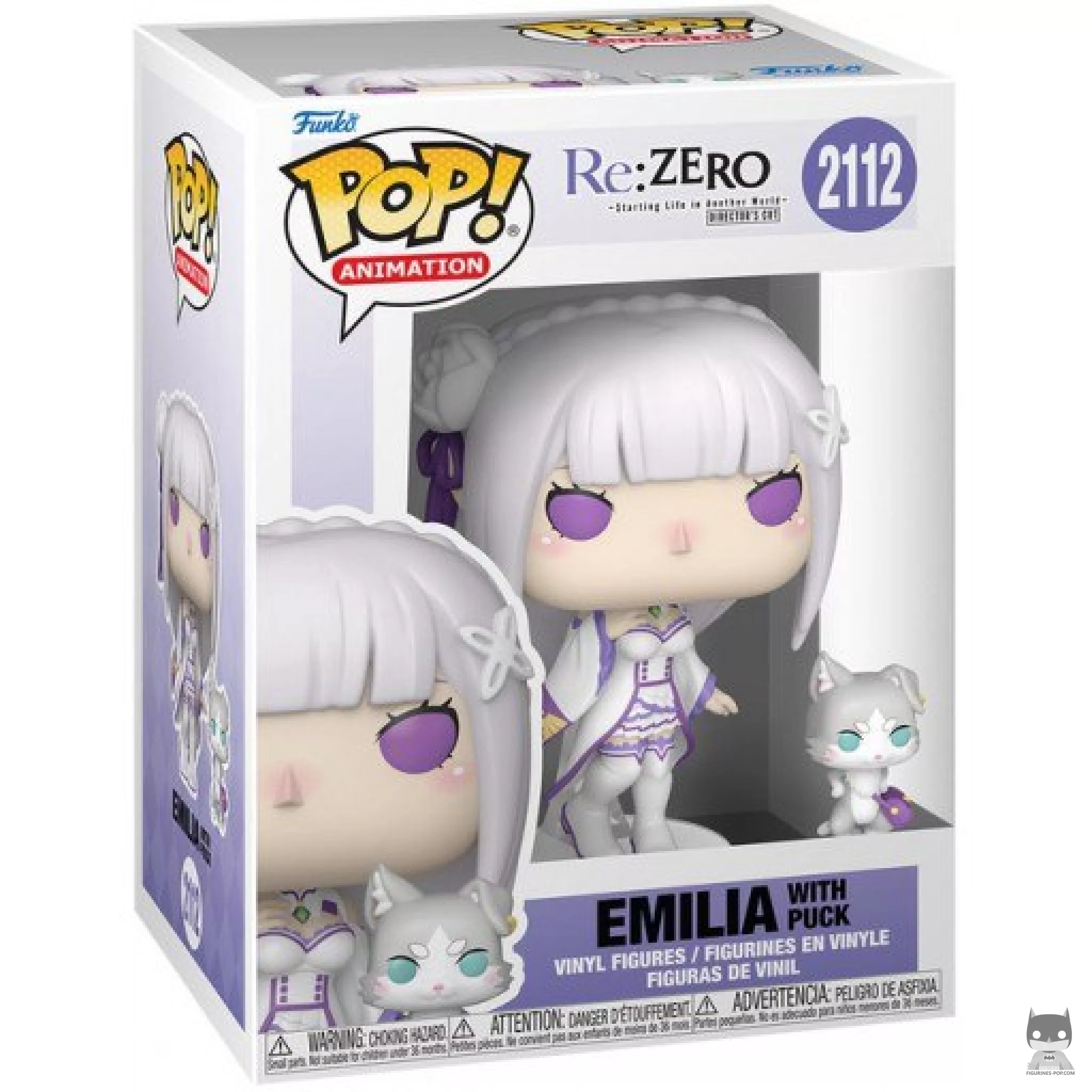Figura Funko Pop! Emilia con Puck en su caja