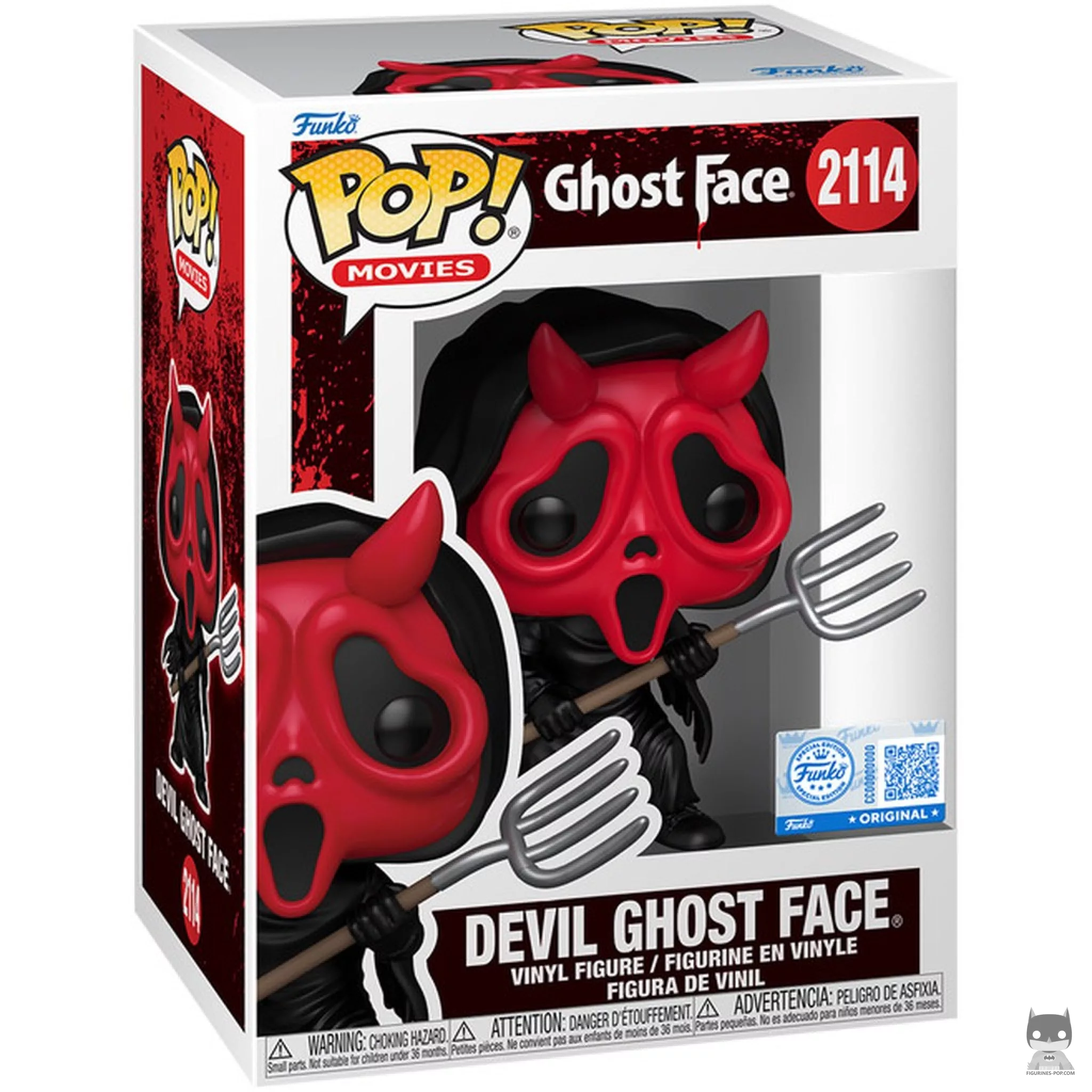 Figura Funko Pop! Ghost Face diablo en su caja