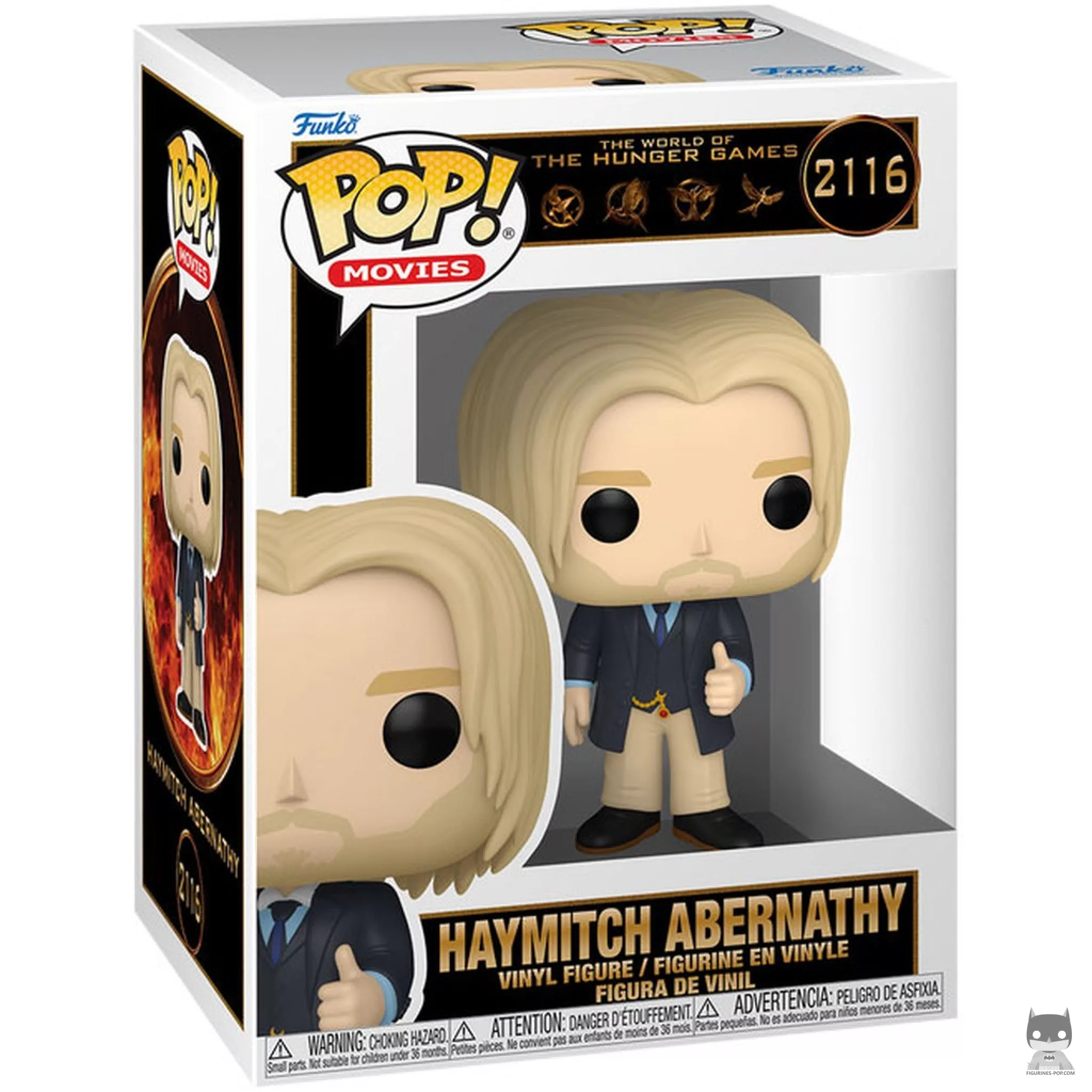 Figura Funko Pop! Haymitch Abernathy en su caja