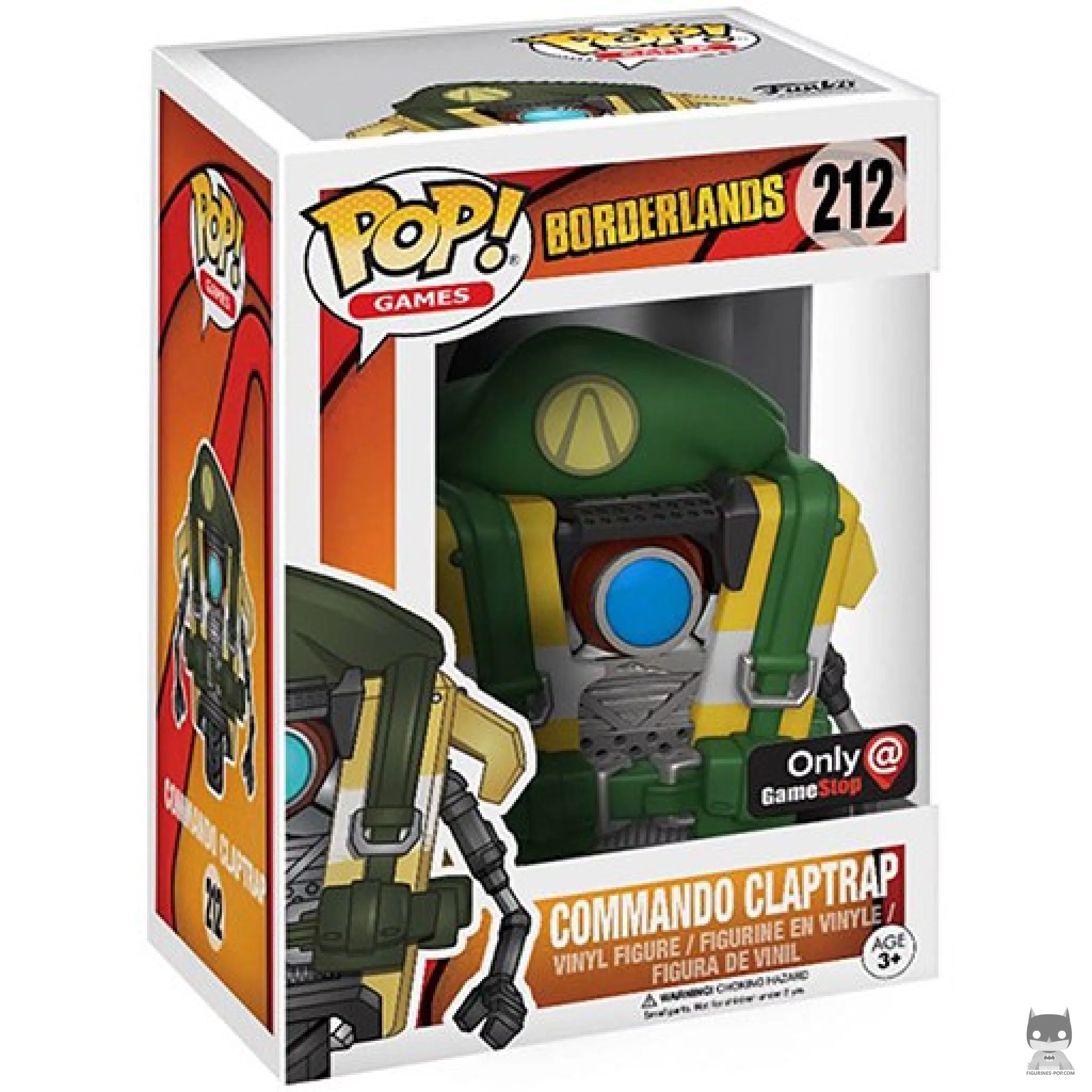 Figura Funko Pop! Claptrap (Comando) en su caja