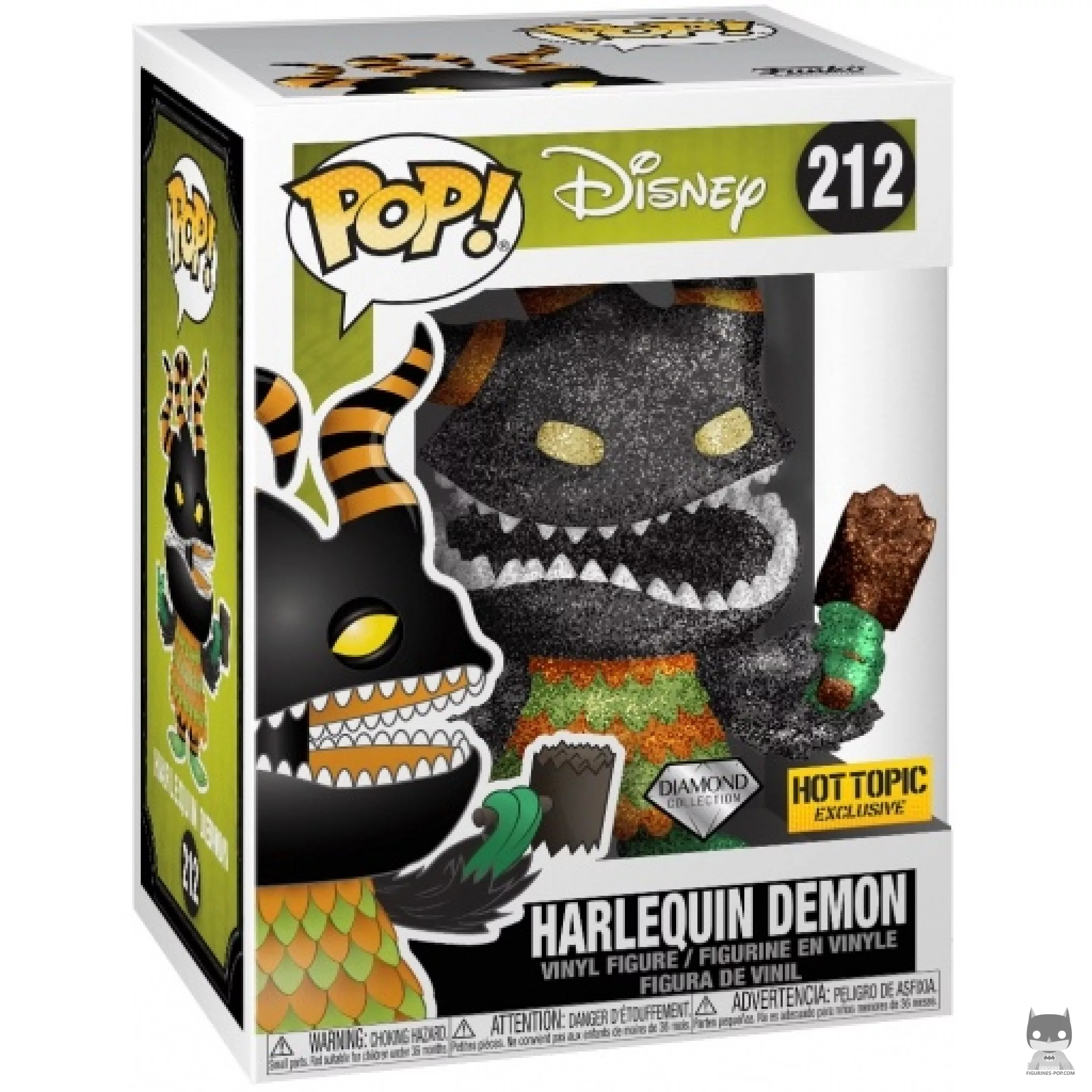 Figura Funko Pop! Demonio Arlequín (Purpurina de diamante) en su caja