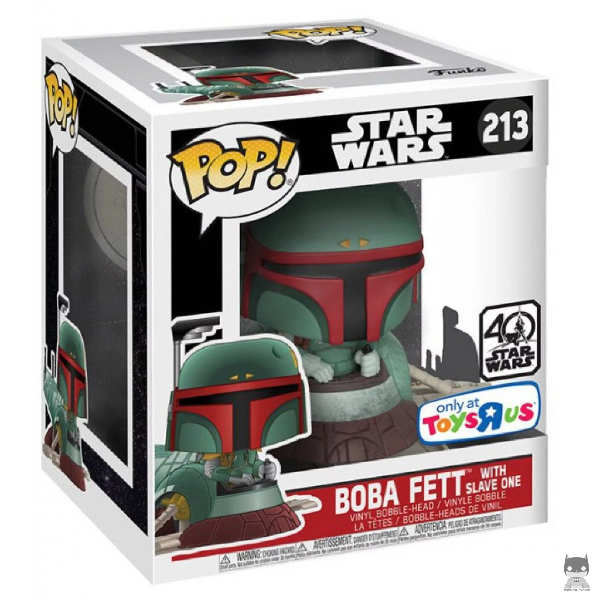 Figura Funko Pop! Boba Fett con el Slave I en su caja