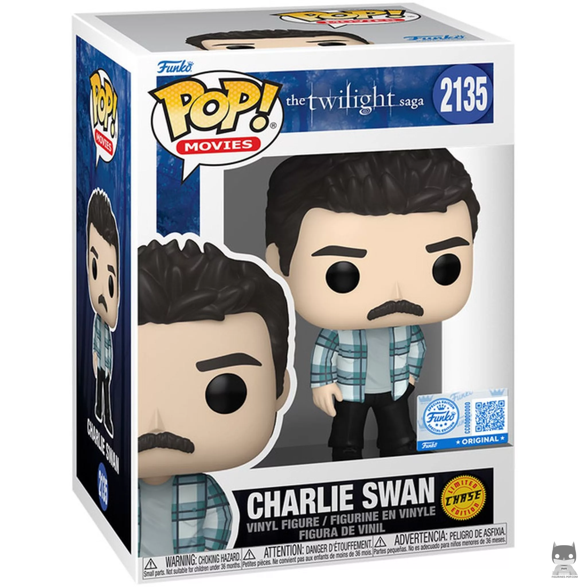 Figura Funko Pop! Charlie Swan (Chase) en su caja