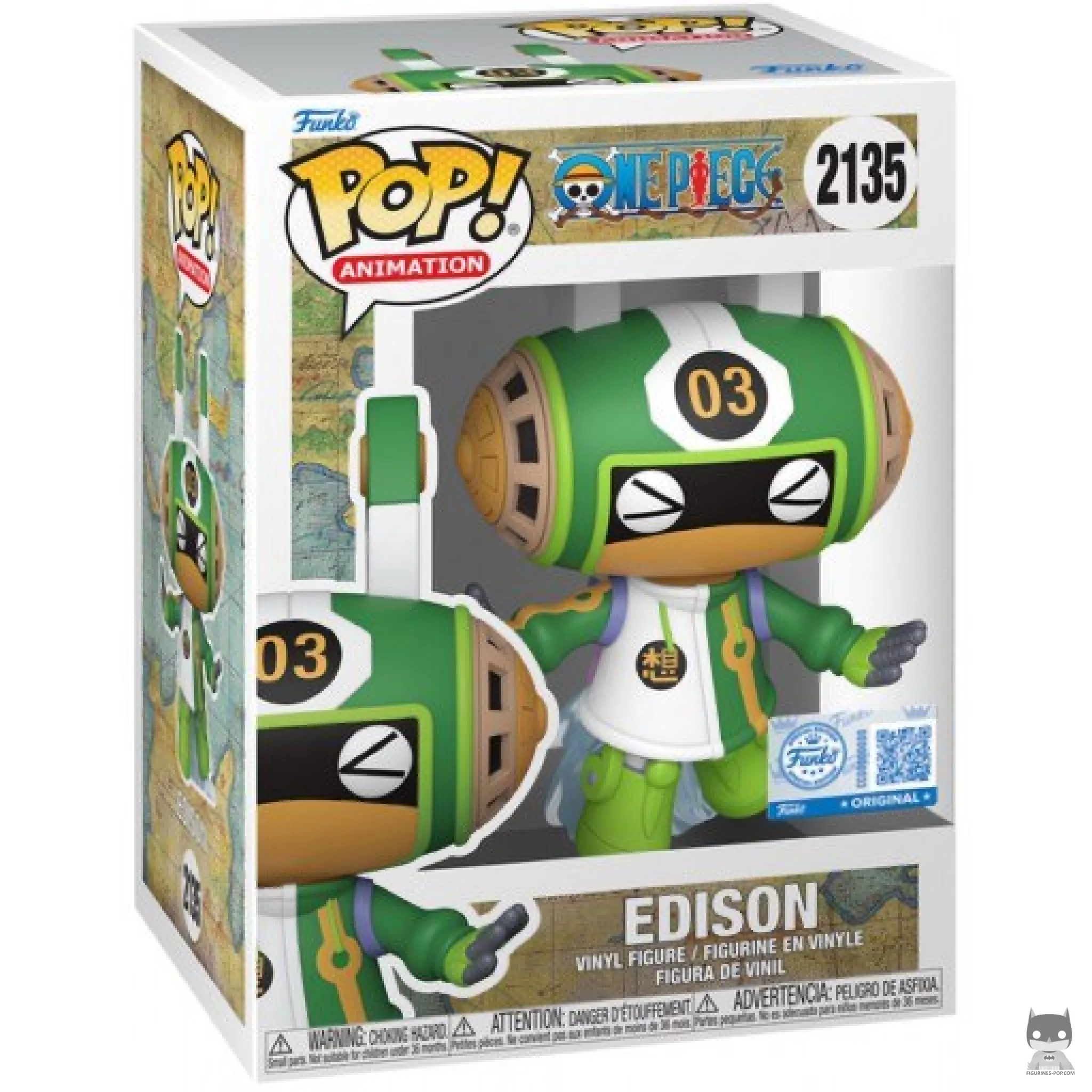 Figura Funko Pop! Edison en su caja
