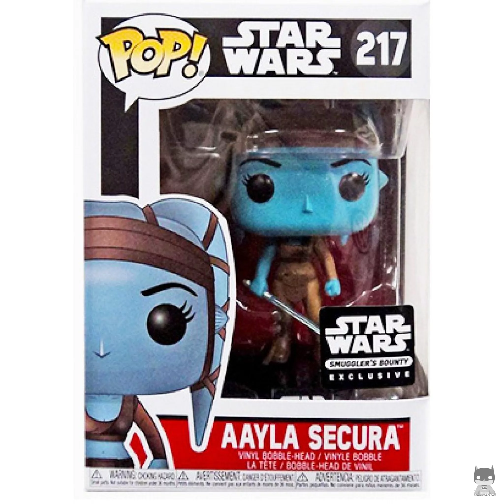 Figura Funko Pop! Aayla Secura en su caja