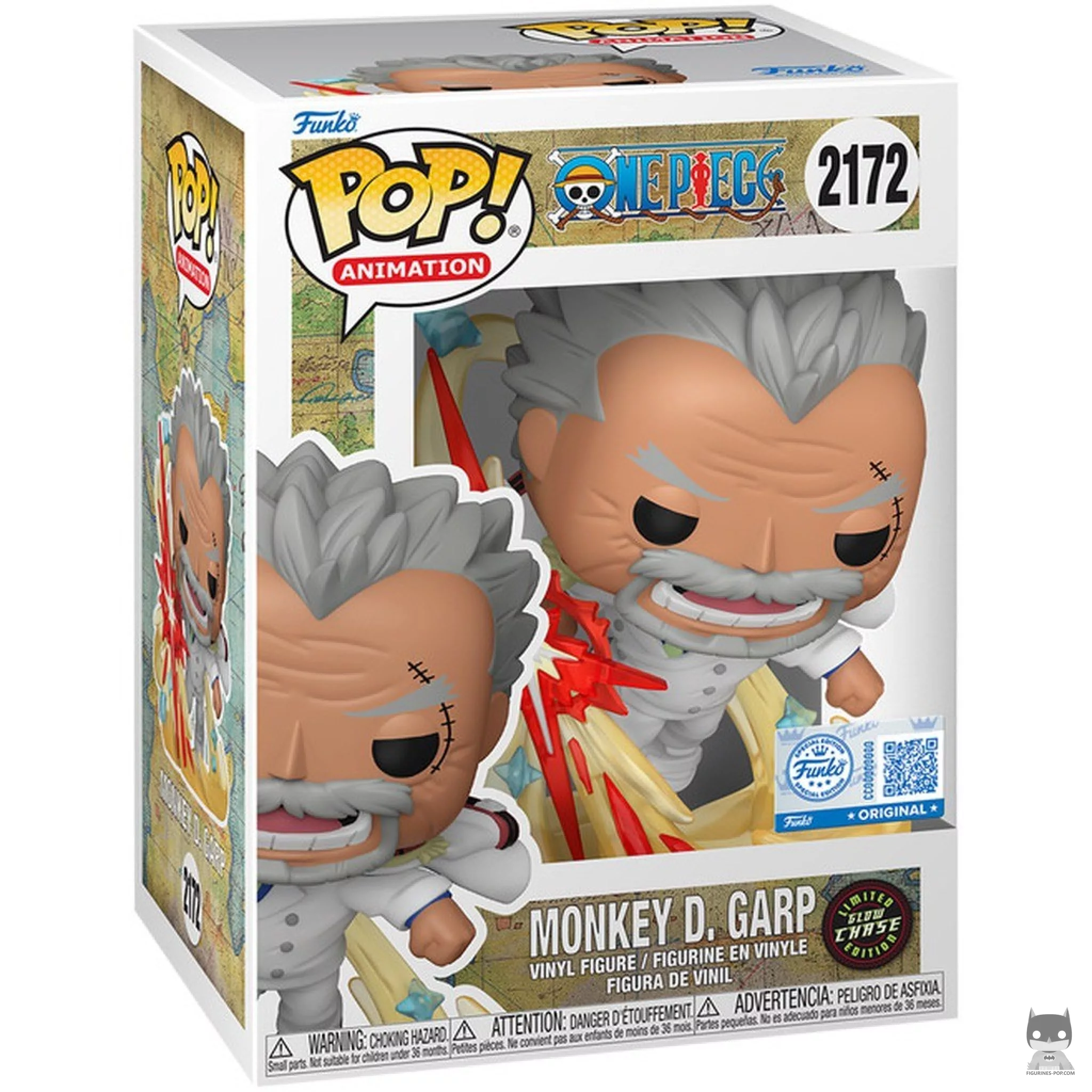 Figura Funko Pop! Monkey D. Garp (Chase & Brilla en la oscuridad) en su caja