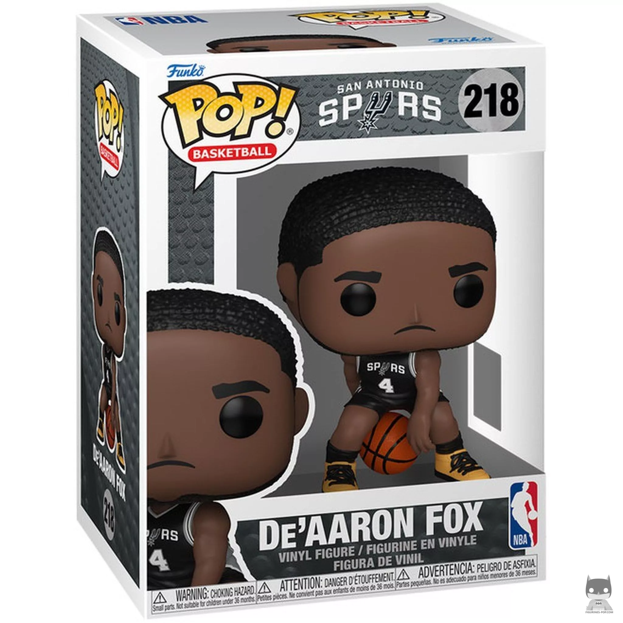 Figura Funko Pop! De'Aaron Fox en su caja