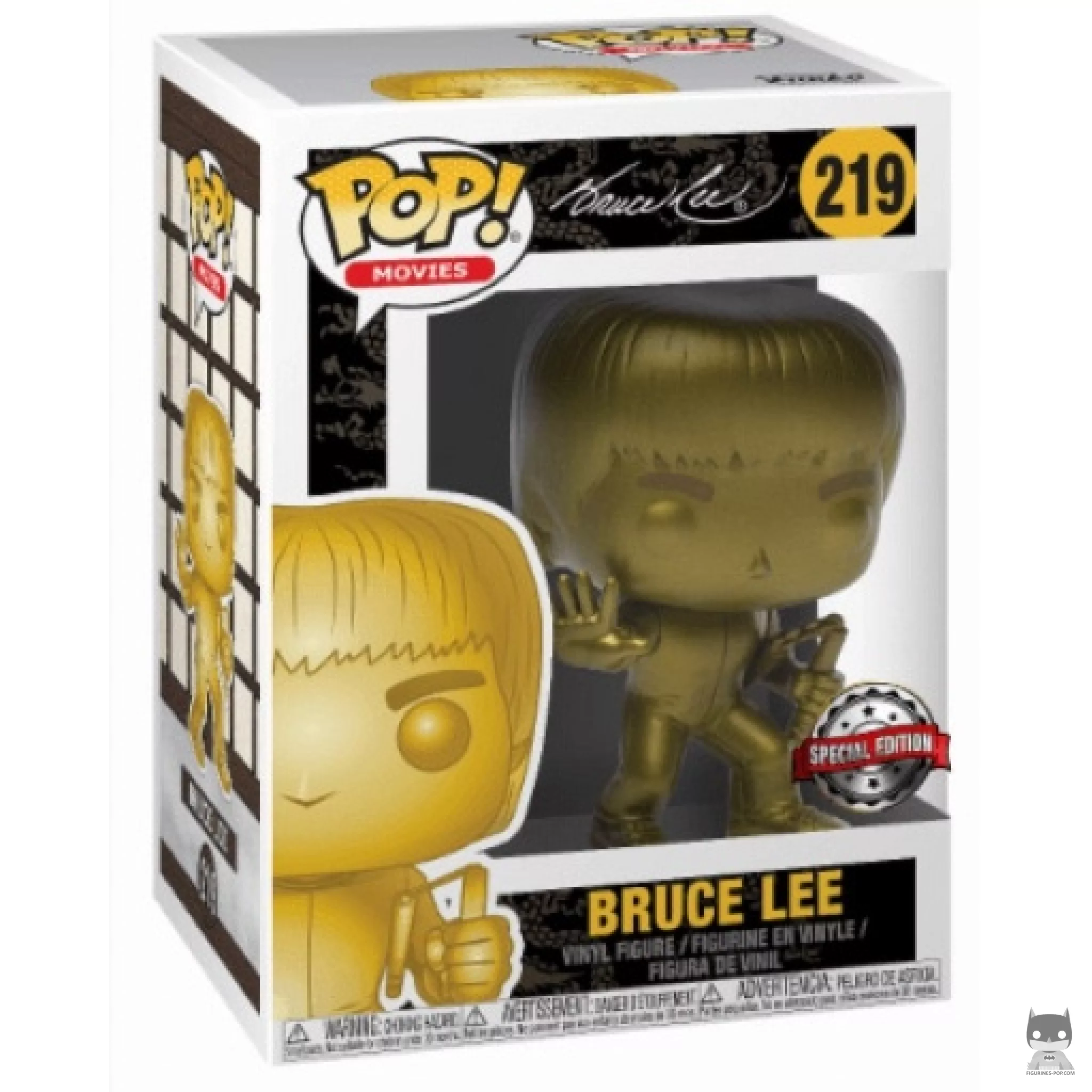 Figura Funko Pop! Bruce Lee (Dorado) en su caja