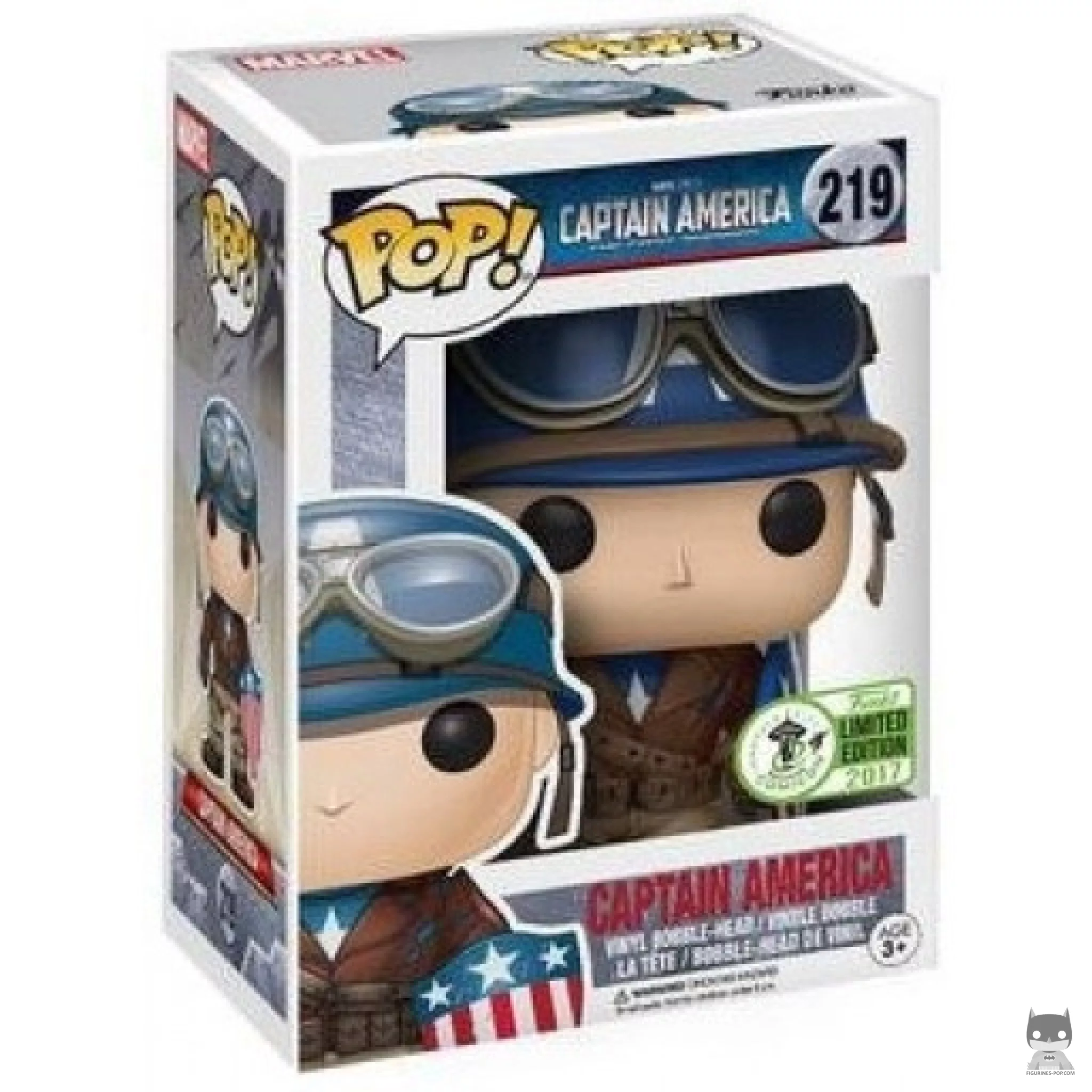 Figura Funko Pop! Capitán América (Segunda Guerra Mundial) en su caja