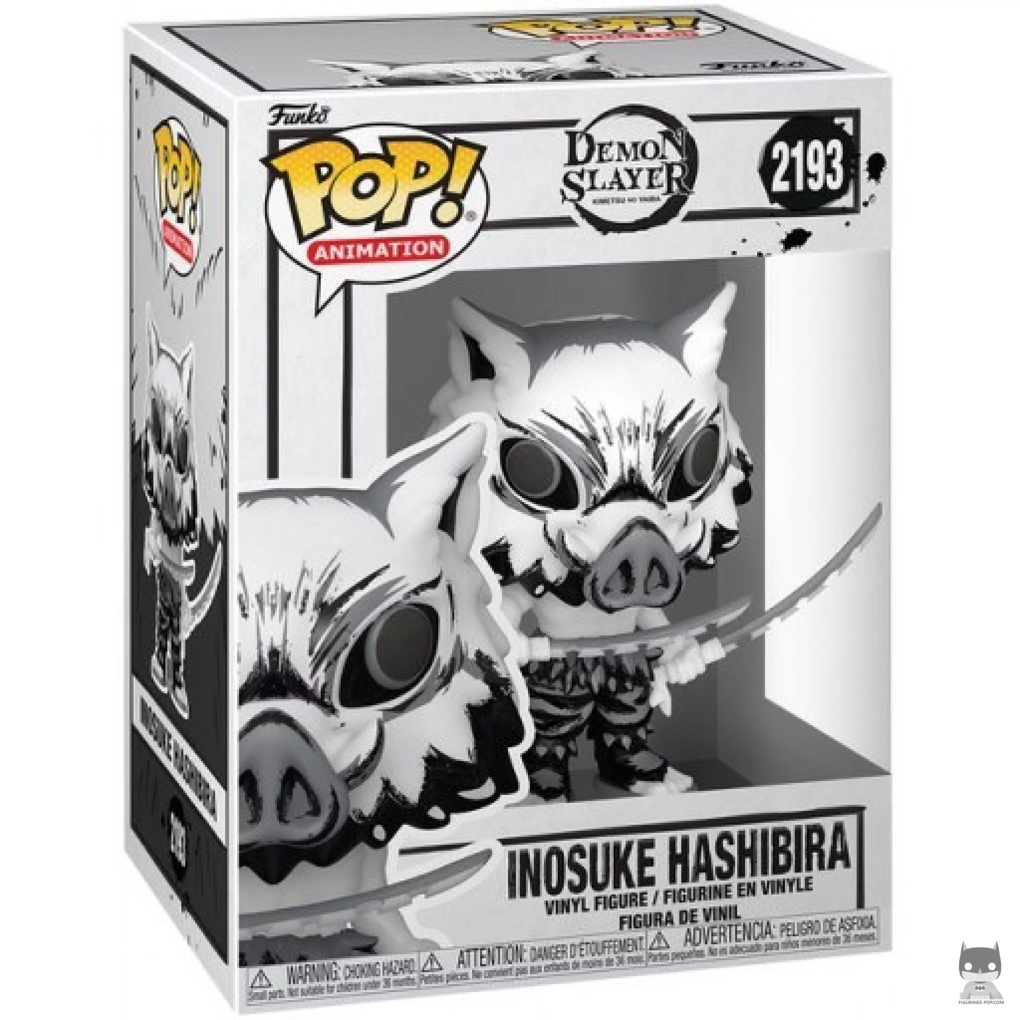 Figura Funko Pop! Inosuke Hashibira (Sumi-Ink) en su caja