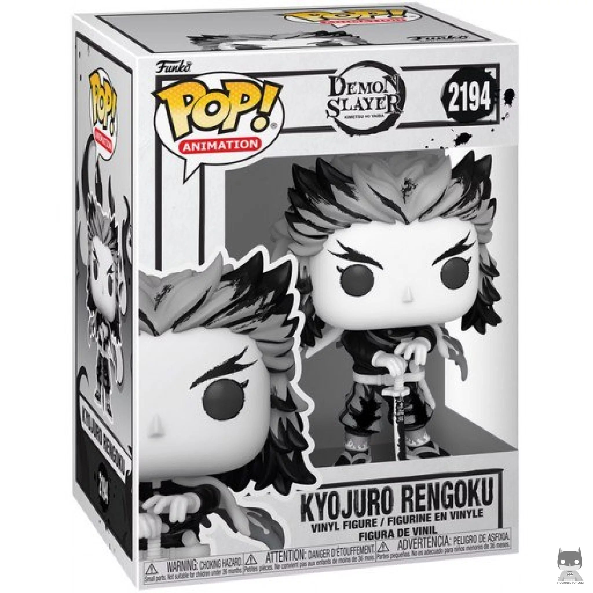 Figura Funko Pop! Kyojuro Rengoku (Sumi-Ink) en su caja