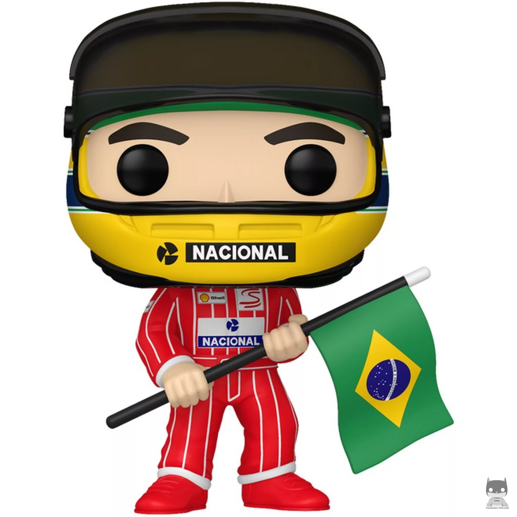 Figura Funko Pop! Ayrton Senna con la bandera de Brasil (Fórmula 1)