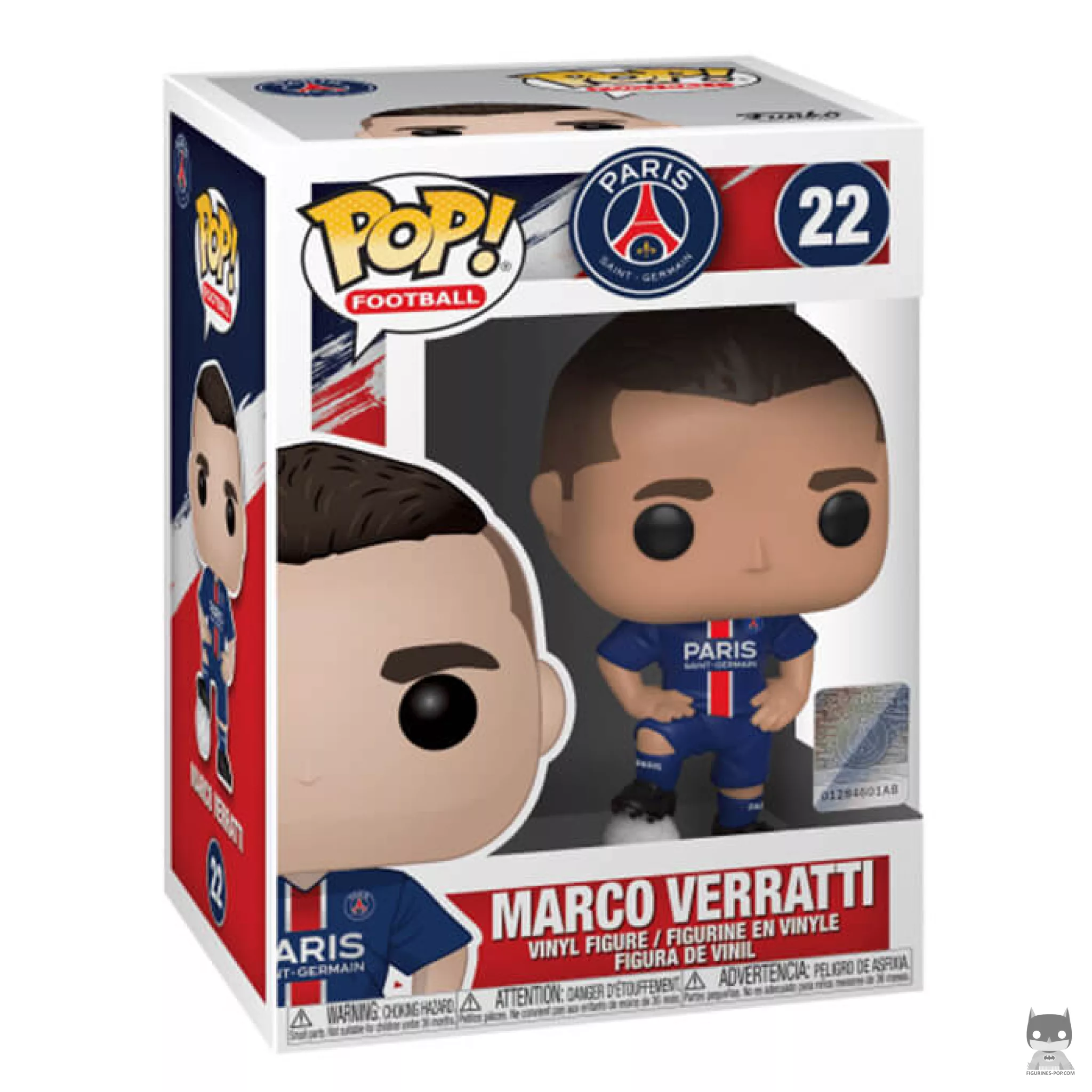 Figura Funko Pop! Marco Verratti (Paris Saint-Germain) en su caja