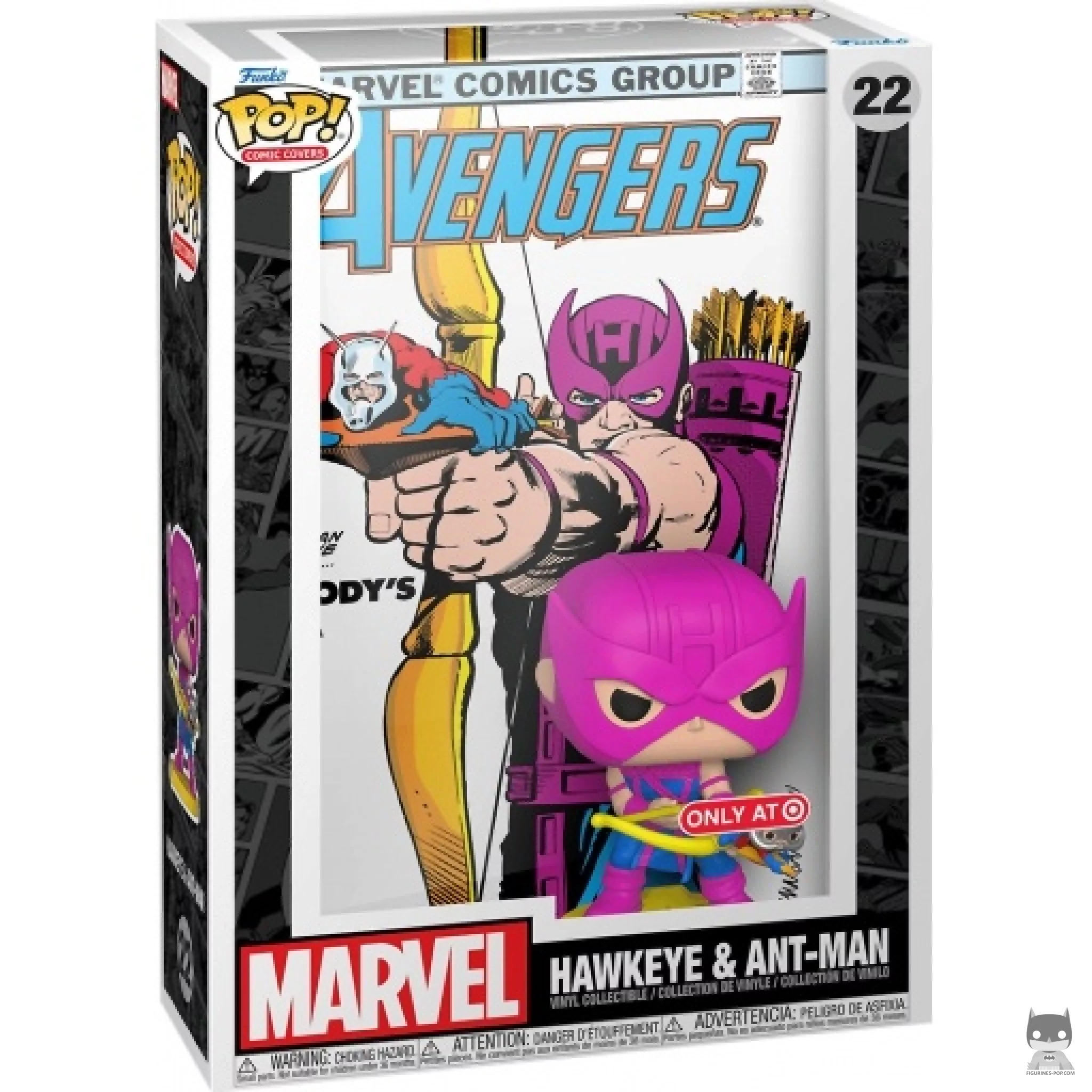 Figura Funko Pop! Ojo de Halcón & Ant-Man en su caja
