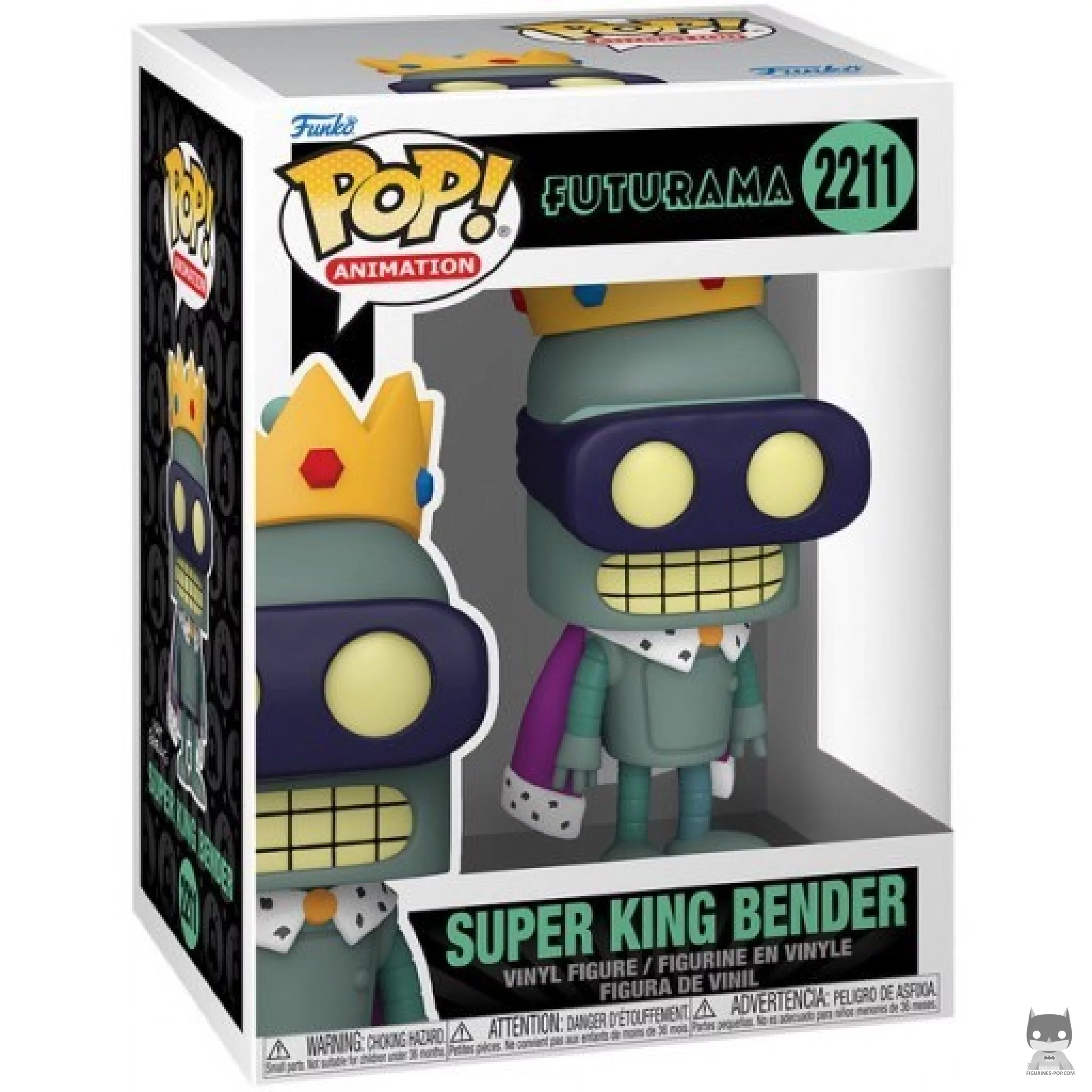 Figura Funko Pop! Super Rey Bender en su caja