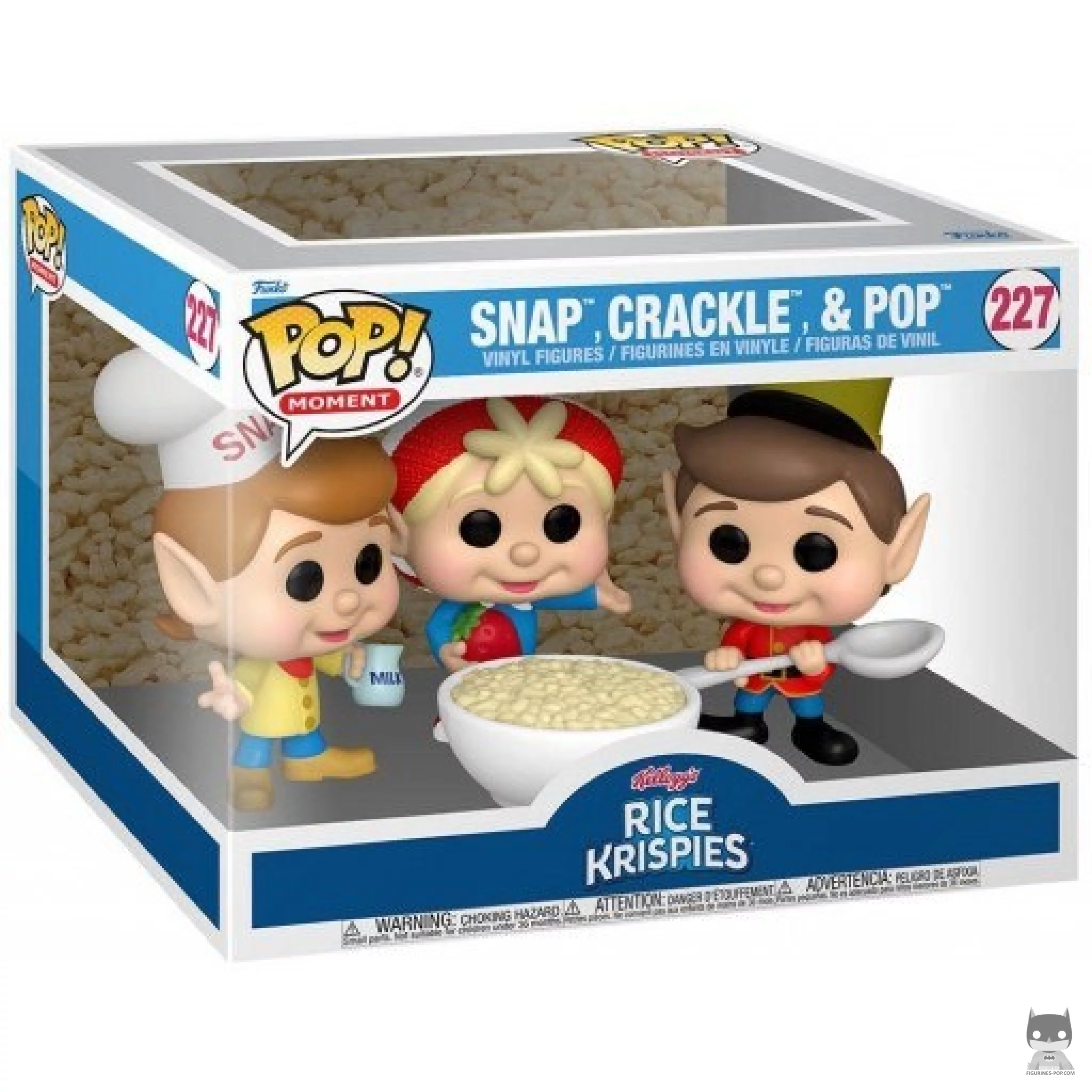 Figura Funko Pop! Snap, Crackle & Pop (Rice Krispies de Kellogg's) en su caja