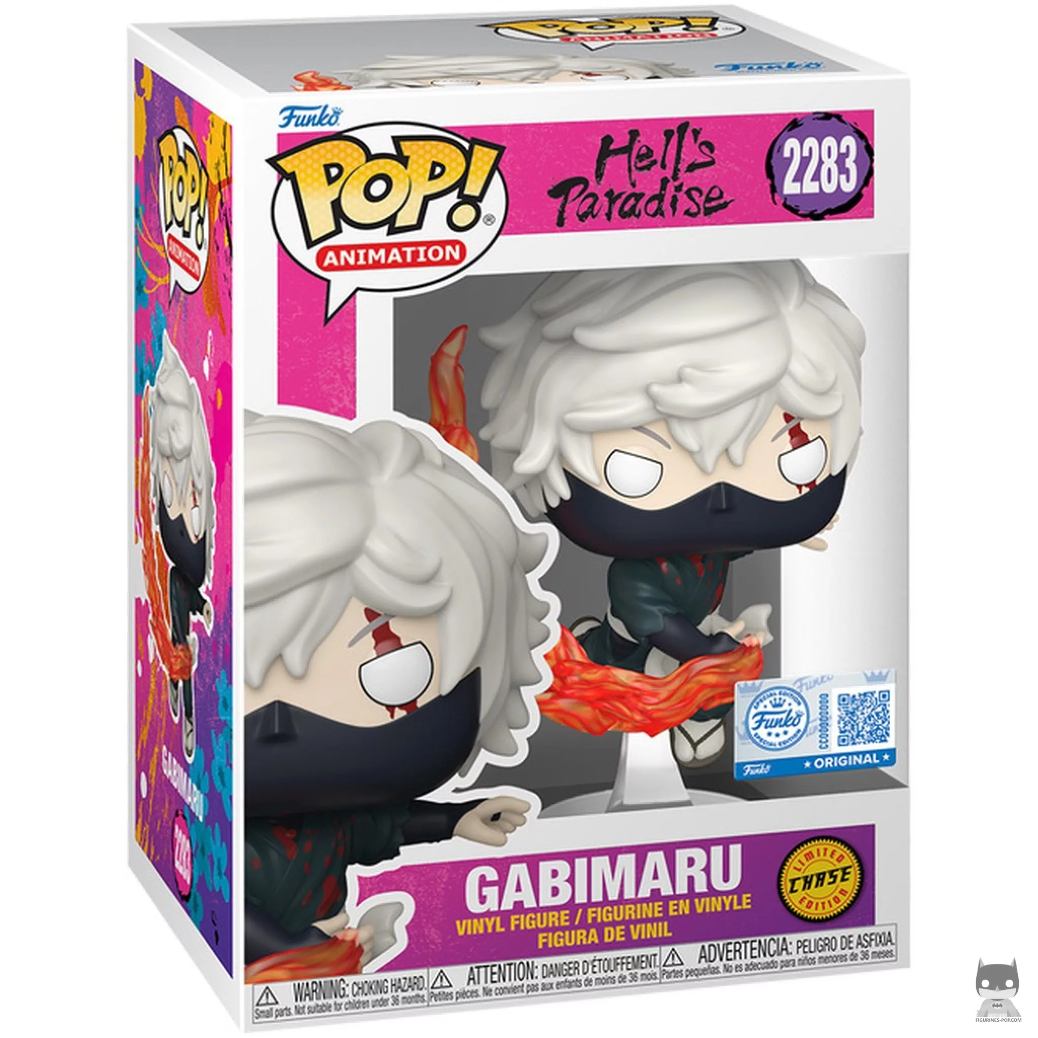 Figura Funko Pop! Gabimaru con llamas (Chase & Ensangrentado) en su caja