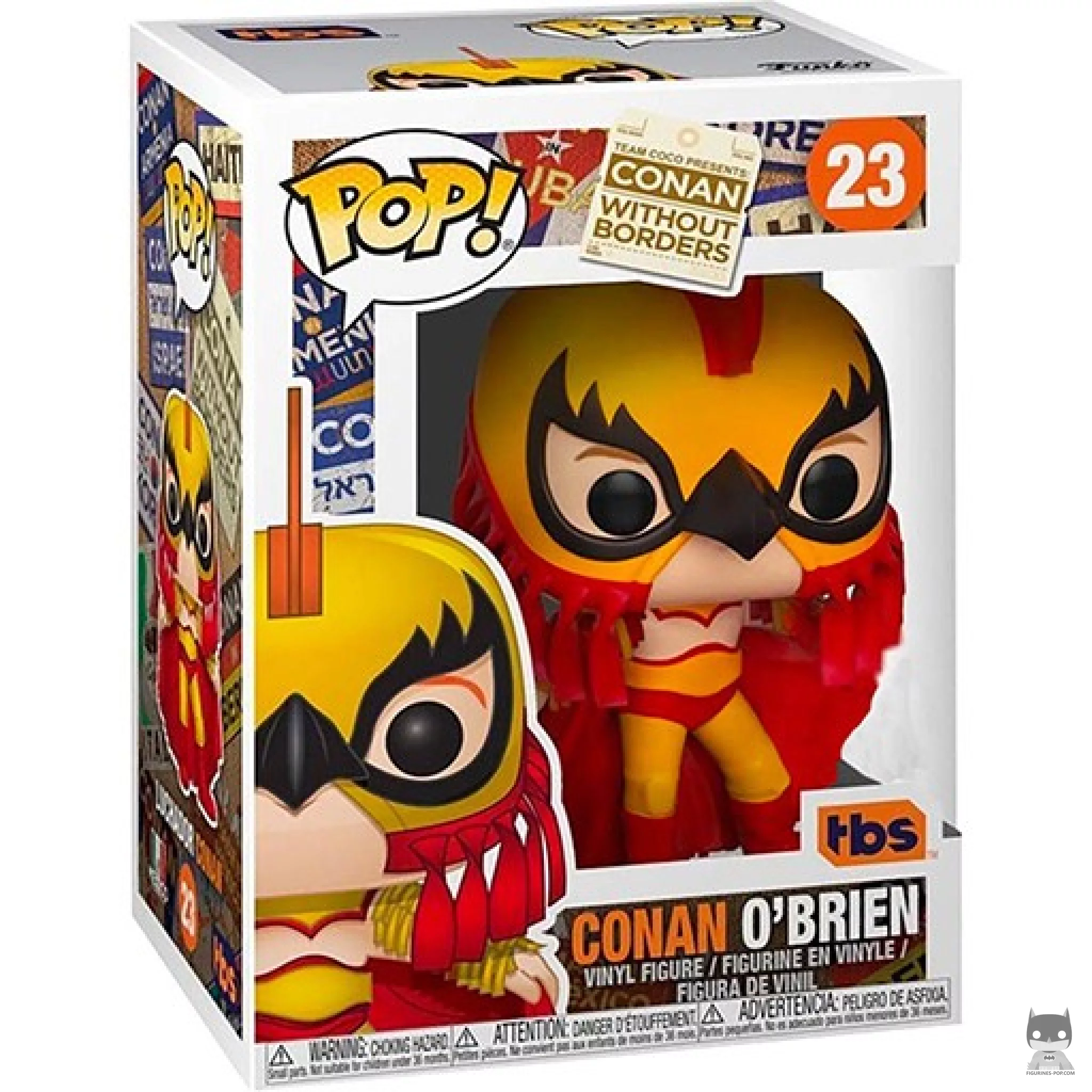 Figura Funko Pop! Conan O'Brien como luchador en su caja