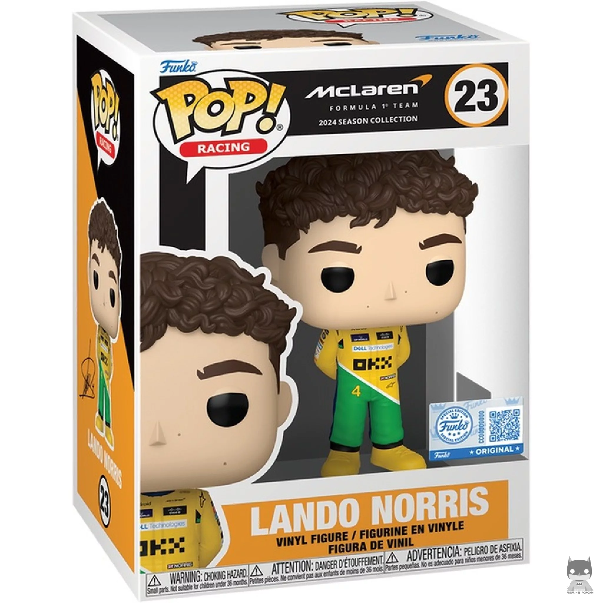 Figura Funko Pop! Lando Norris (McLaren) en su caja