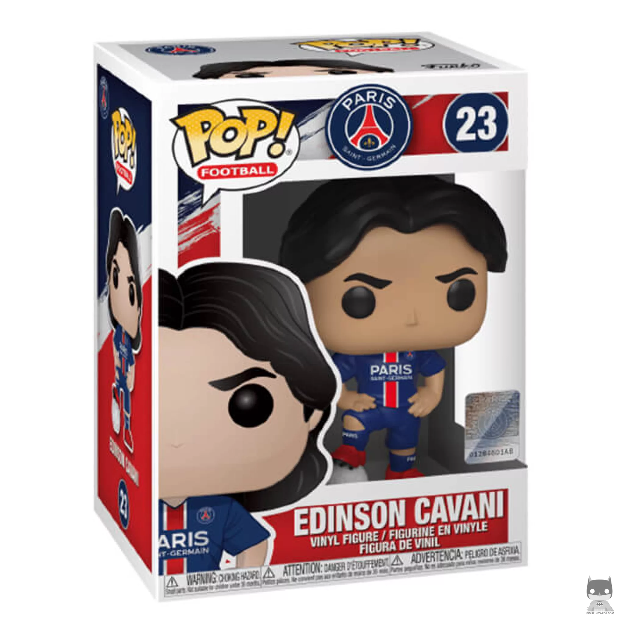 Figura Funko Pop! Edinson Cavani (Paris Saint-Germain) en su caja