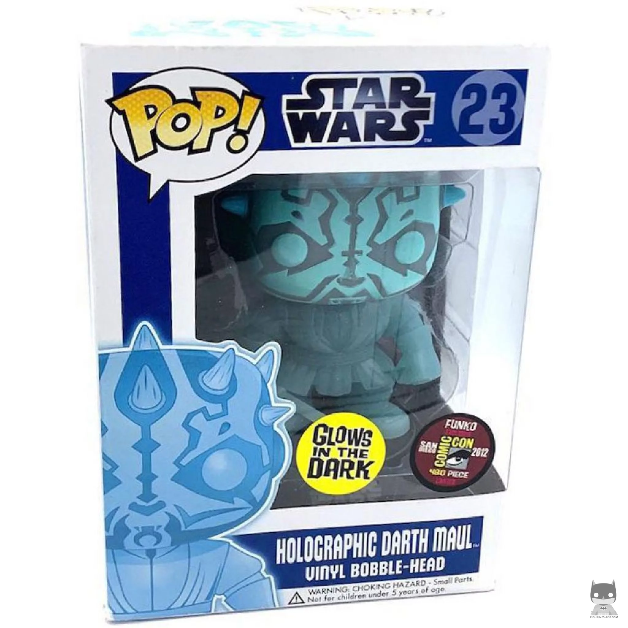Figura Funko Pop! Darth Maul holográfico (Brilla en la oscuridad) en su caja