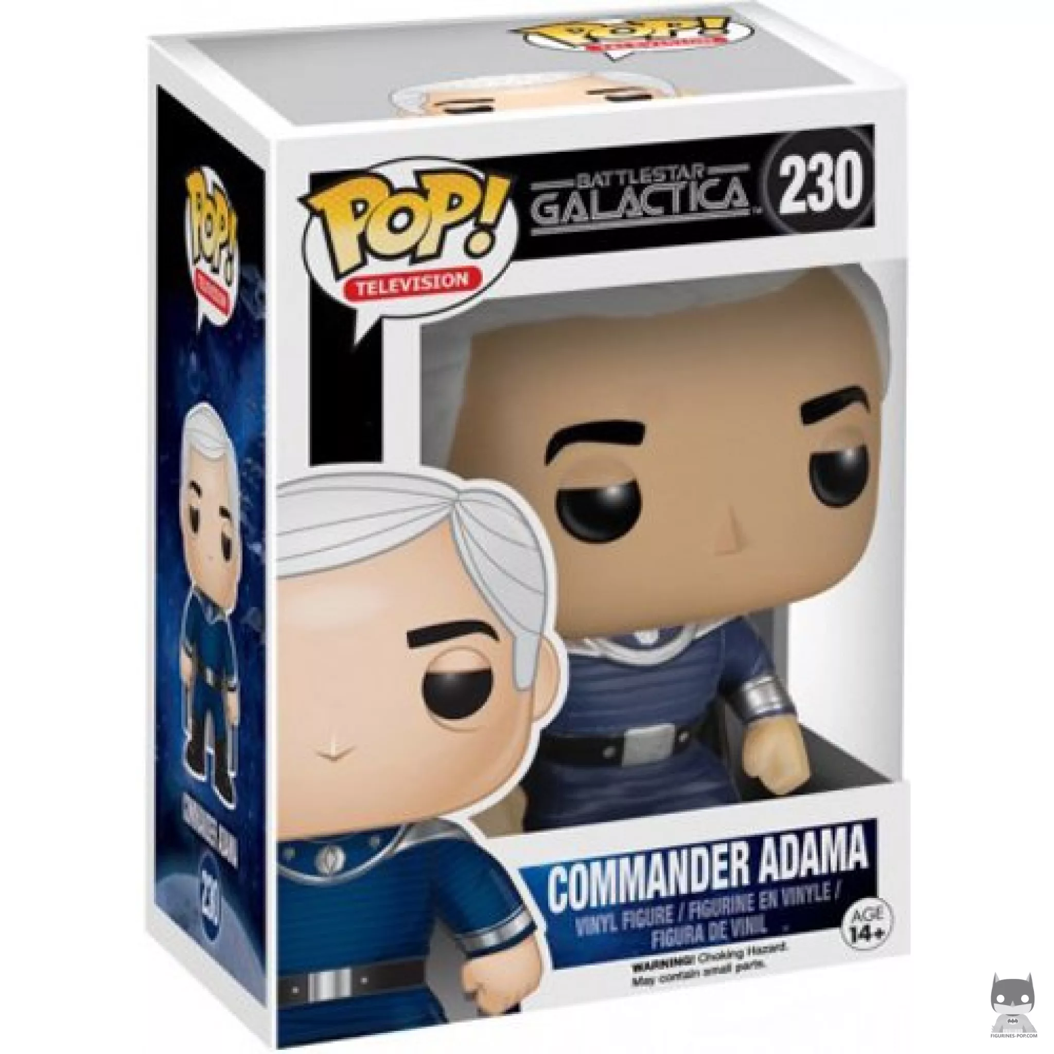 Figura Funko Pop! Comandante Adama en su caja
