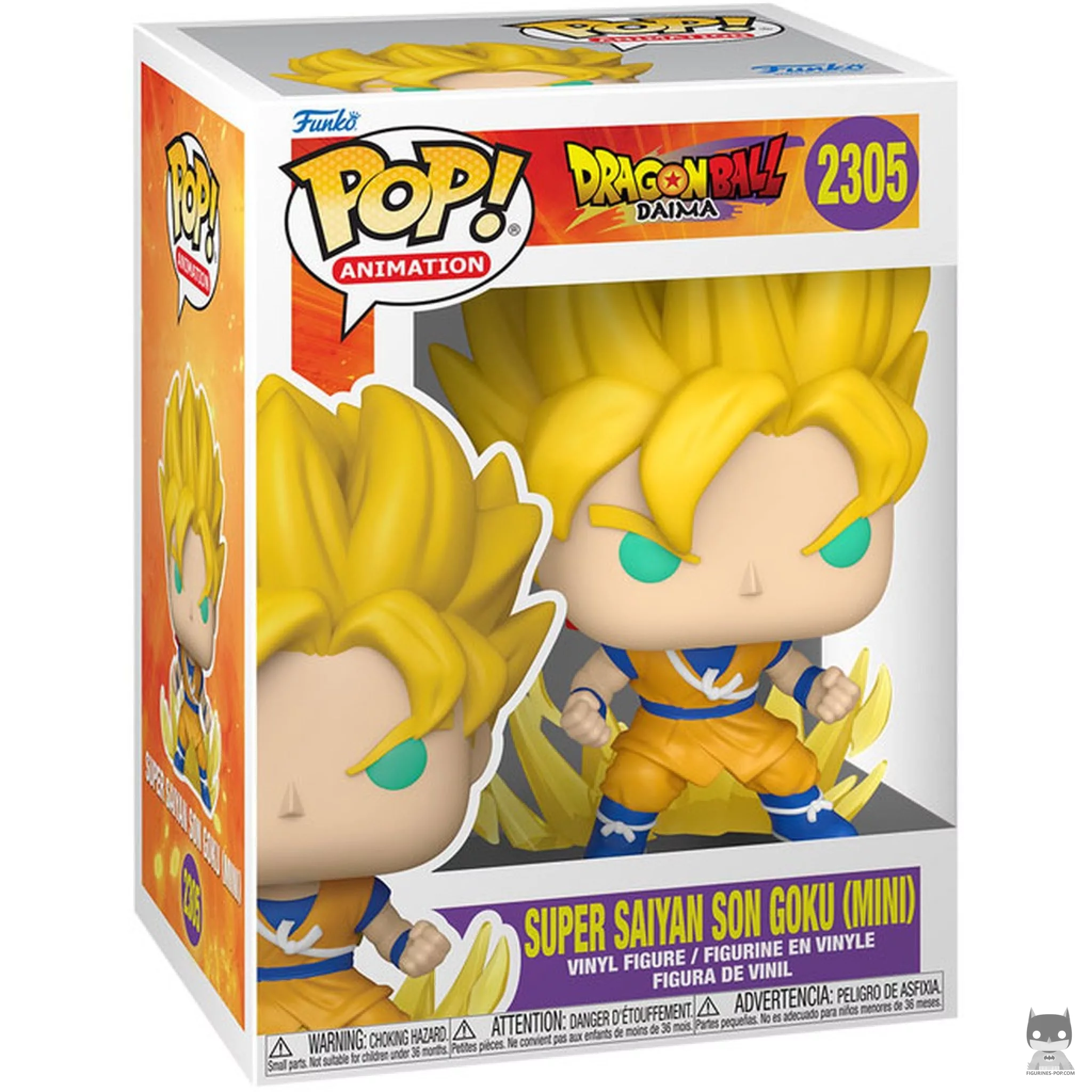 Figura Funko Pop! Son Goku Super Saiyan (Mini) en su caja